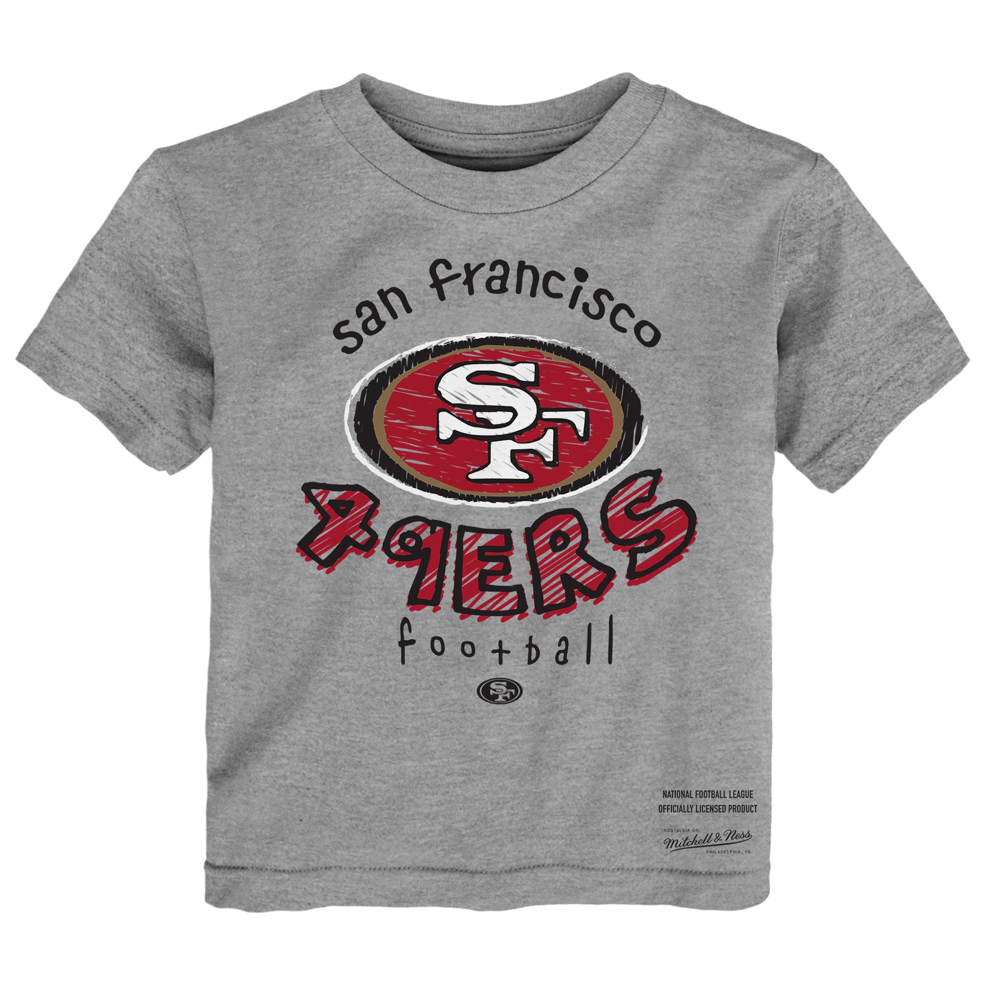 Toddler Mitchell & Ness  Black/Gray San Francisco 49ers Two-Pack Sketched Up T-Shirt Set