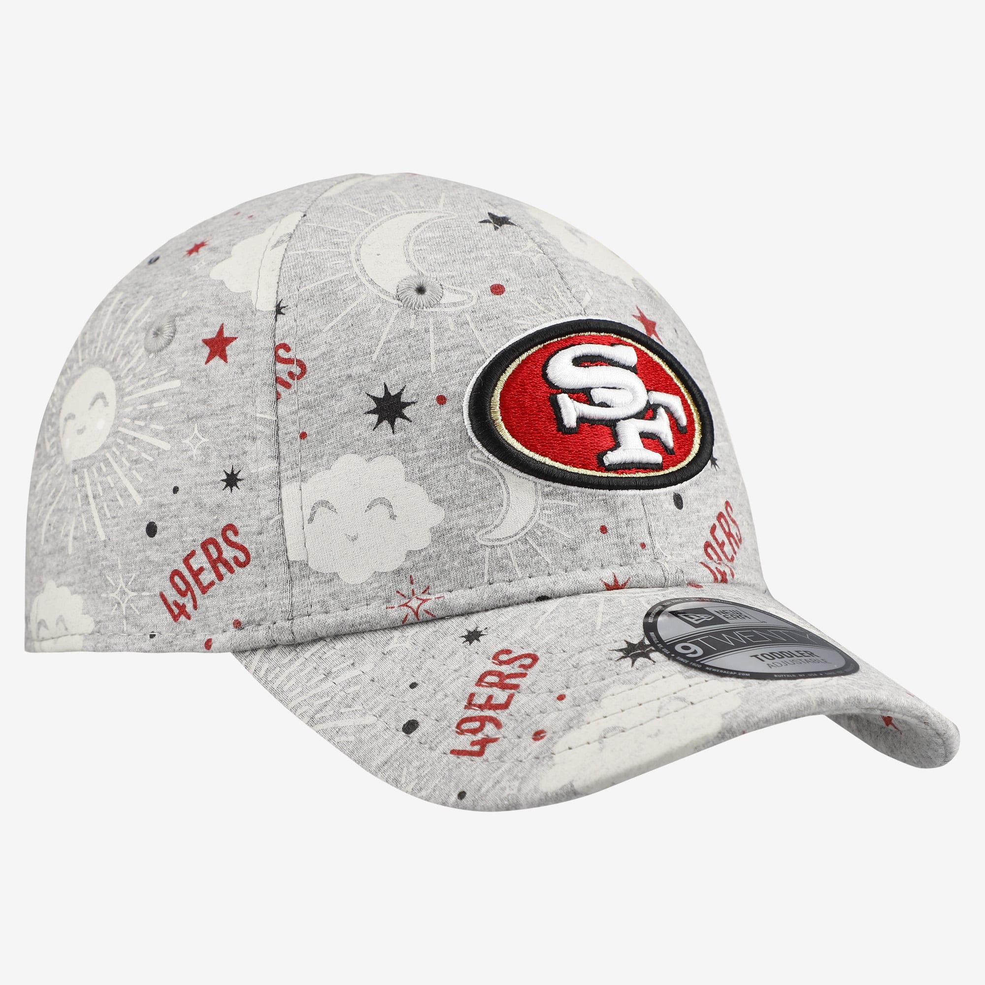 Casquette ajustable New Era Sky 9TWENTY pour tout-petit, gris chiné, San Francisco 49ers