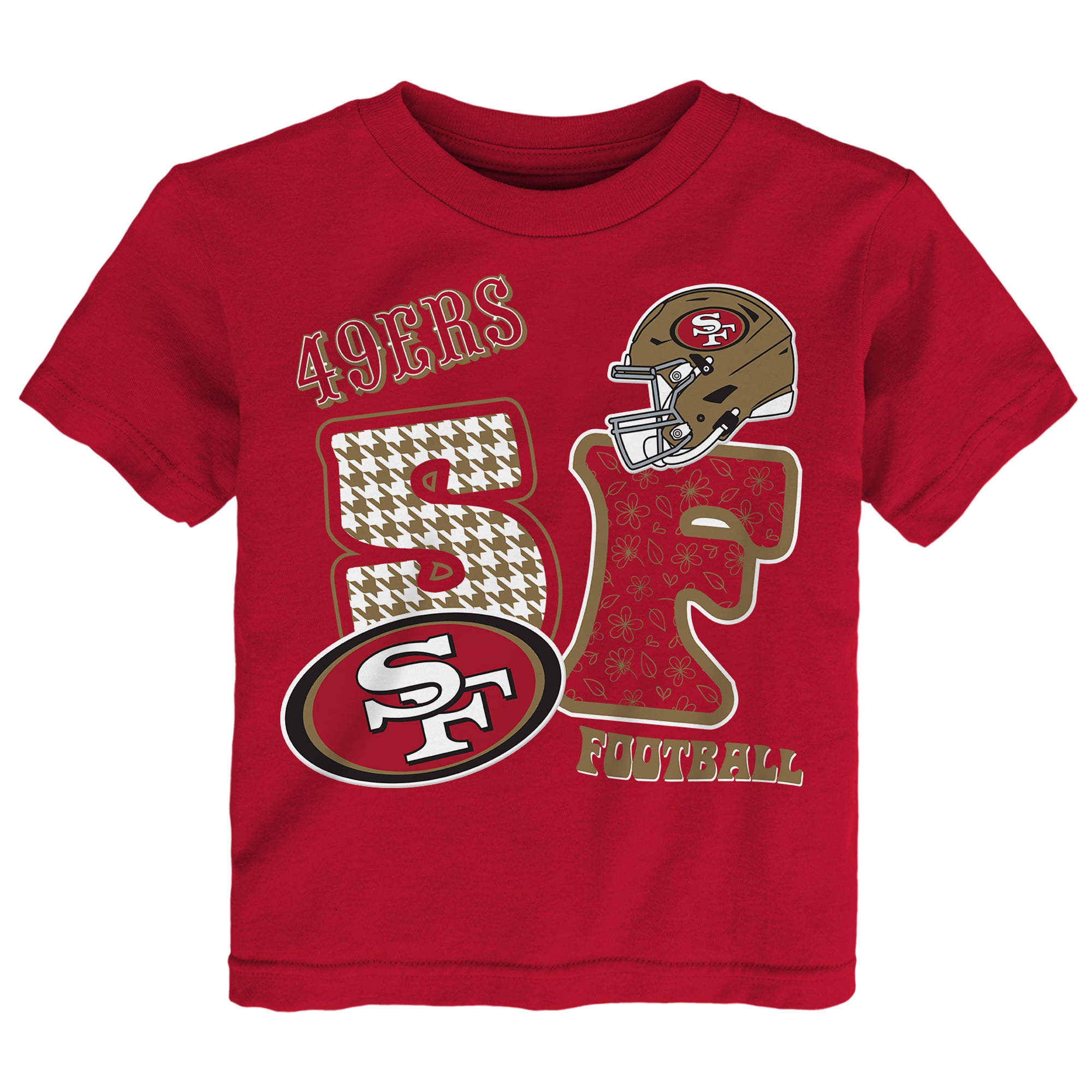 Toddler Outerstuff Scarlet San Francisco 49ers Team Quilt Boxy T-Shirt
