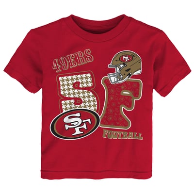 San Francisco 49ers Outerstuff Toddler Team Quilt Boxy T-Shirt - Scarlet