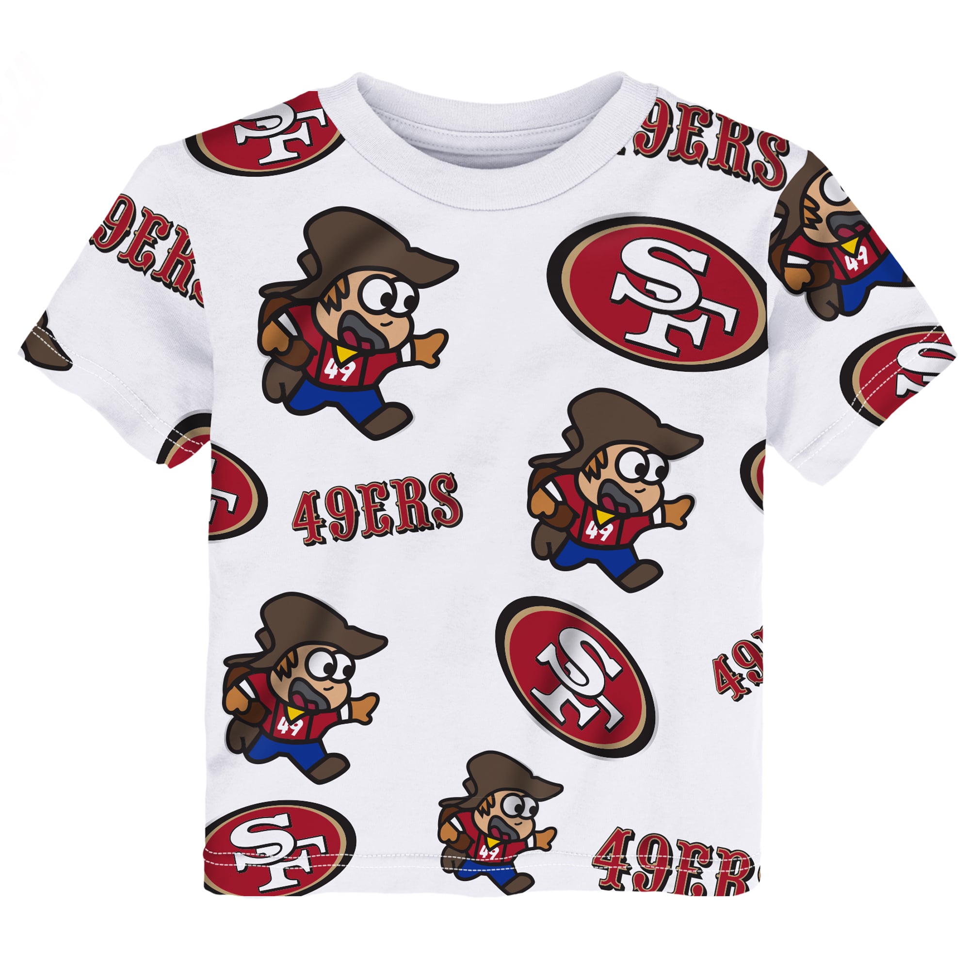 Toddler Outerstuff White San Francisco 49ers Mascot Play T-Shirt