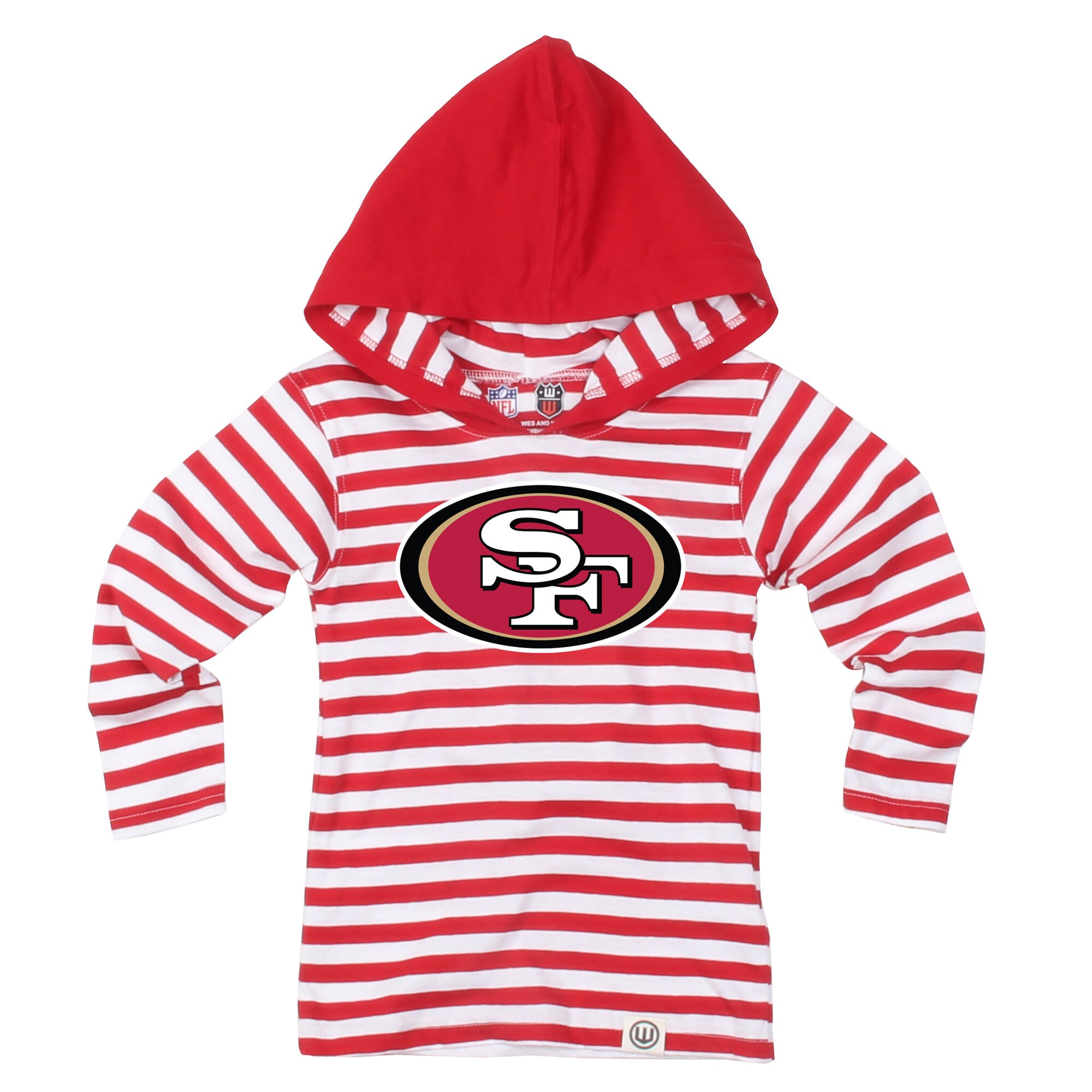 Ensemble haut à manches longues et pantalon rayé capuche pour tout-petit Wes & Willy Scarlet San Francisco 49ers