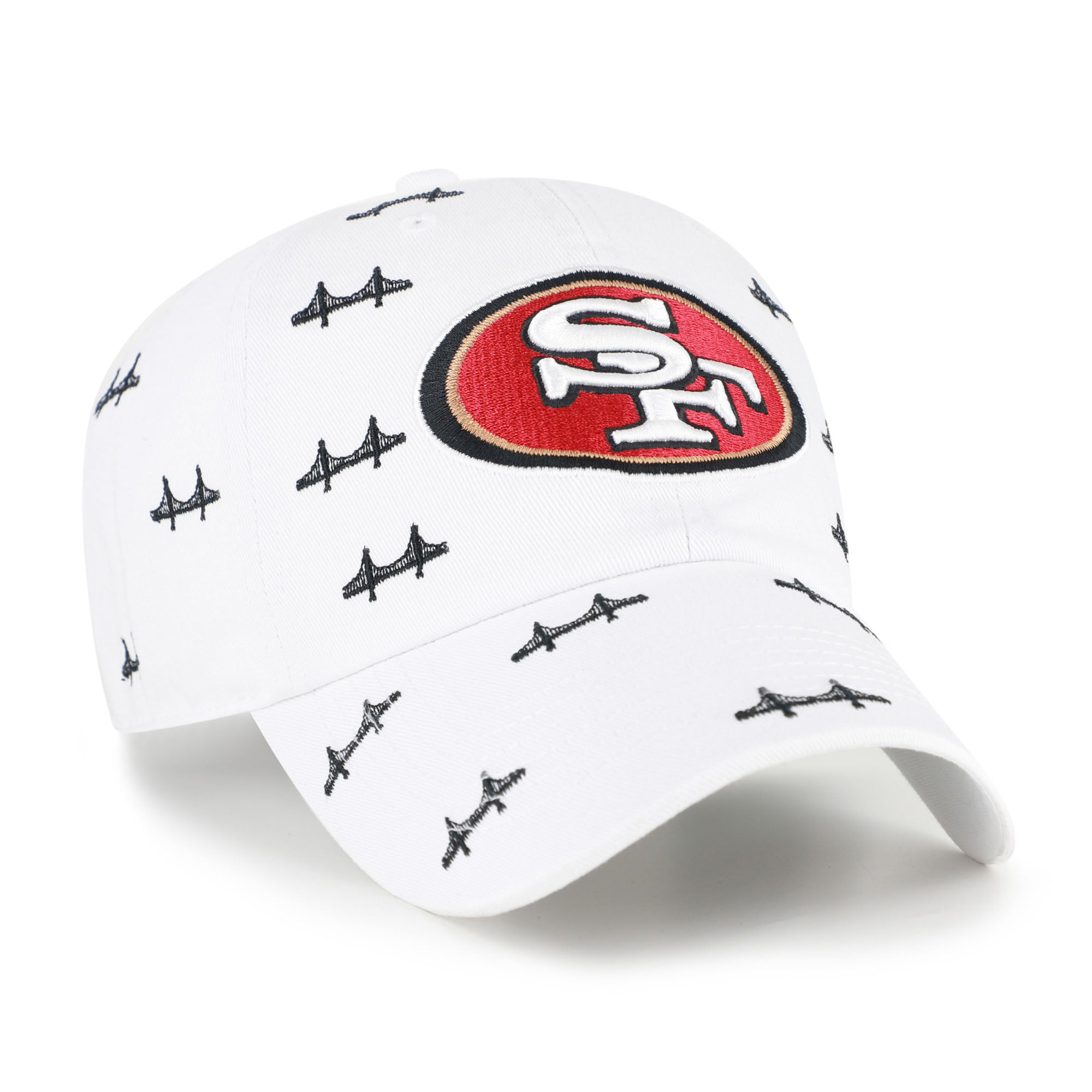 Unisex '47 White San Francisco 49ers Confetti Clean Up Adjustable Hat