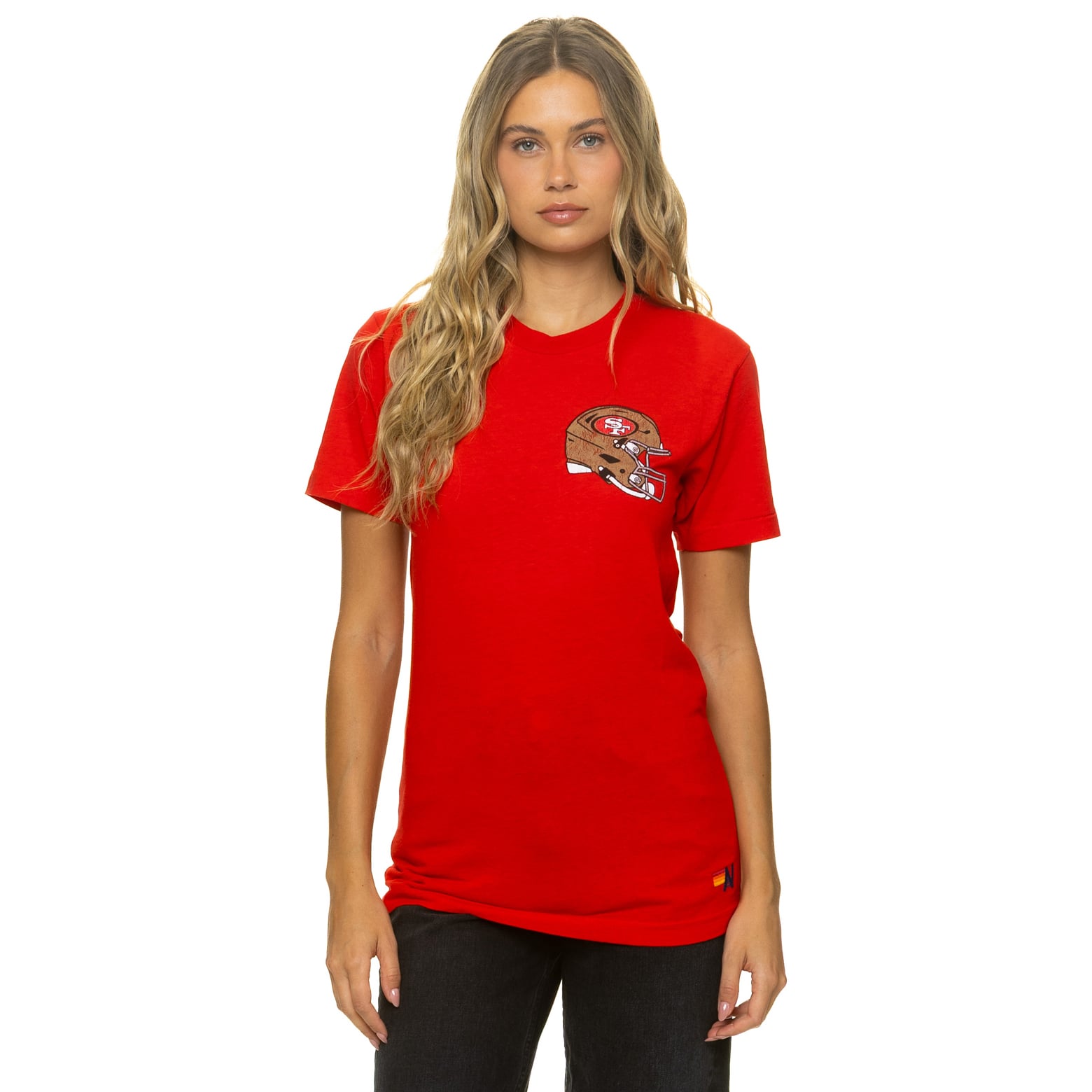 Unisex Aviator Nation Scarlet San Francisco 49ers Tri-Blend T-Shirt