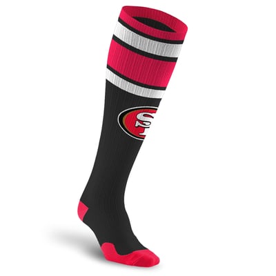 San Francisco 49ers PRO Compression Unisex  Classic Stripe Over-the-Calf Compression Socks