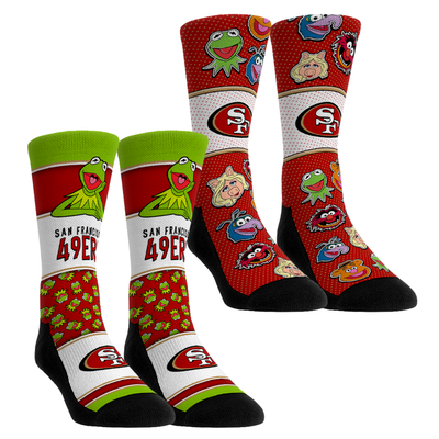  San Francisco 49ers Rock Em Unisex Muppets 2-Pack Crew Socks Set - Maroon