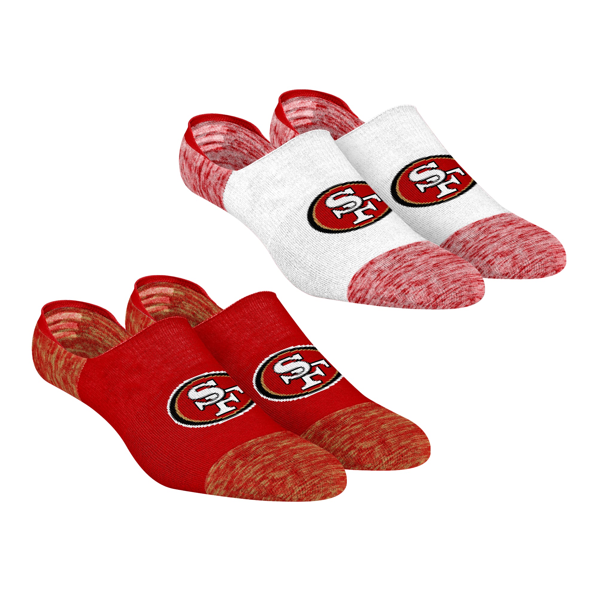 Chaussettes invisibles unisexes Rock Em San Francisco 49ers (lot de deux)