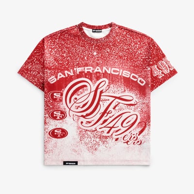San Francisco 49ers Off Season Unisex Jumbo Print Graphic T-Shirt - Scarlet