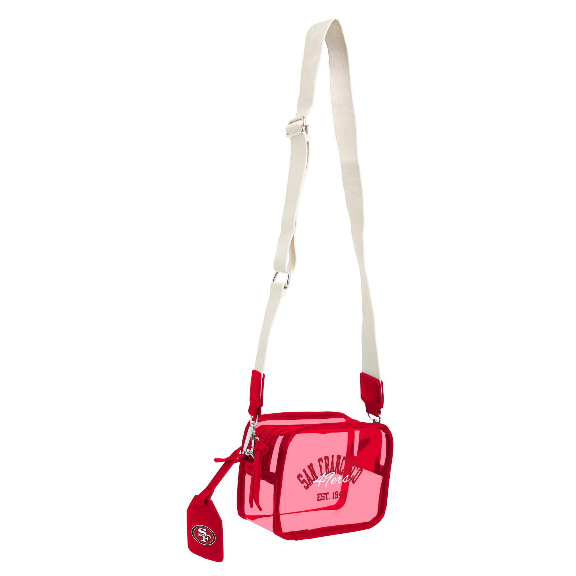 WEAR by Erin Andrews San Francisco 49ers Sheer Color Crossbody Bag