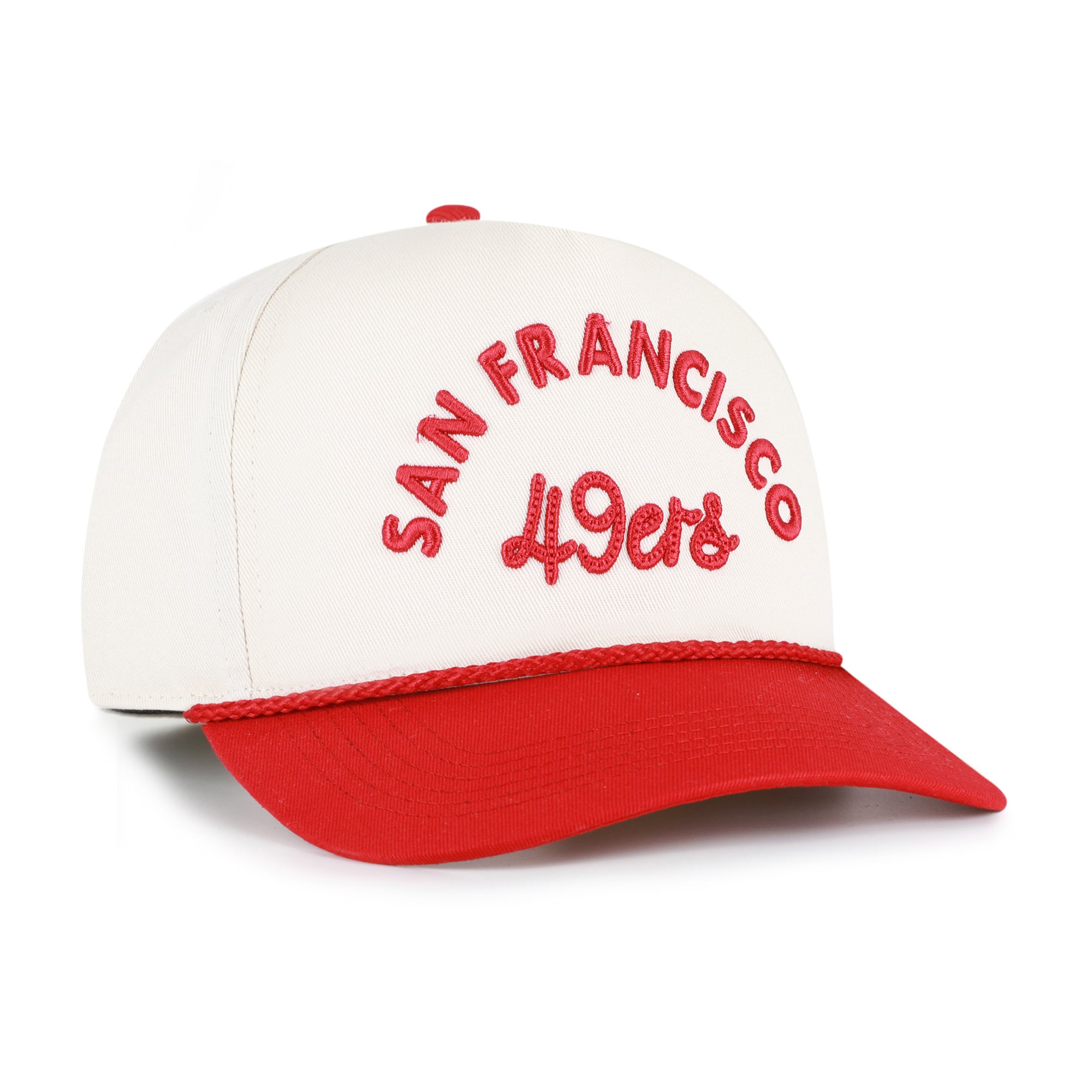 Women's '47 Natural San Francisco 49ers Rope Script Hitch Adjustable Hat