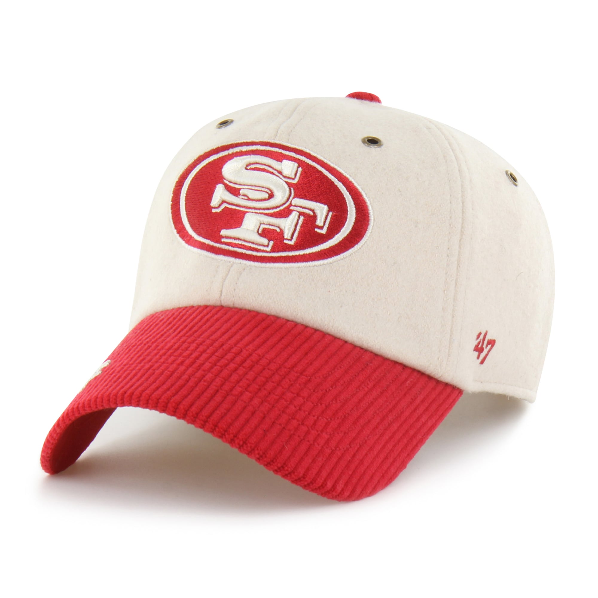 Casquette ajustable '47 Natural/Scarlet San Francisco 49ers Rope Script Clean Up pour femme