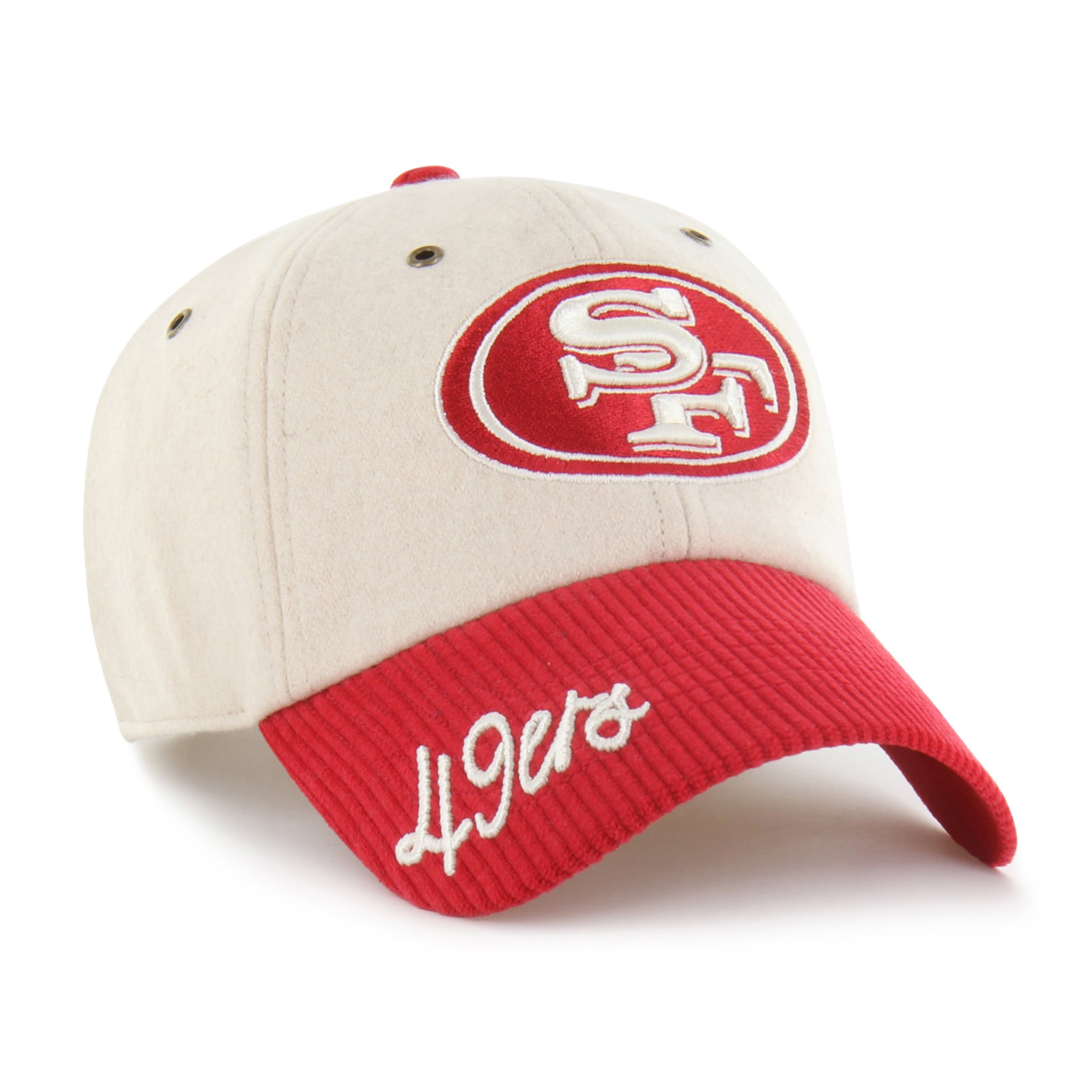Casquette ajustable '47 Natural/Scarlet San Francisco 49ers Rope Script Clean Up pour femme