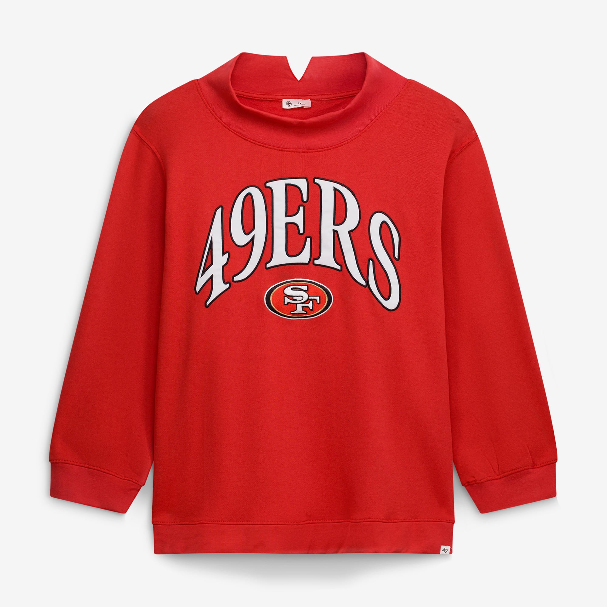 Pull à col montant Vantage grande taille « 47 Scarlet » des 49ers de San Francisco pour femmes