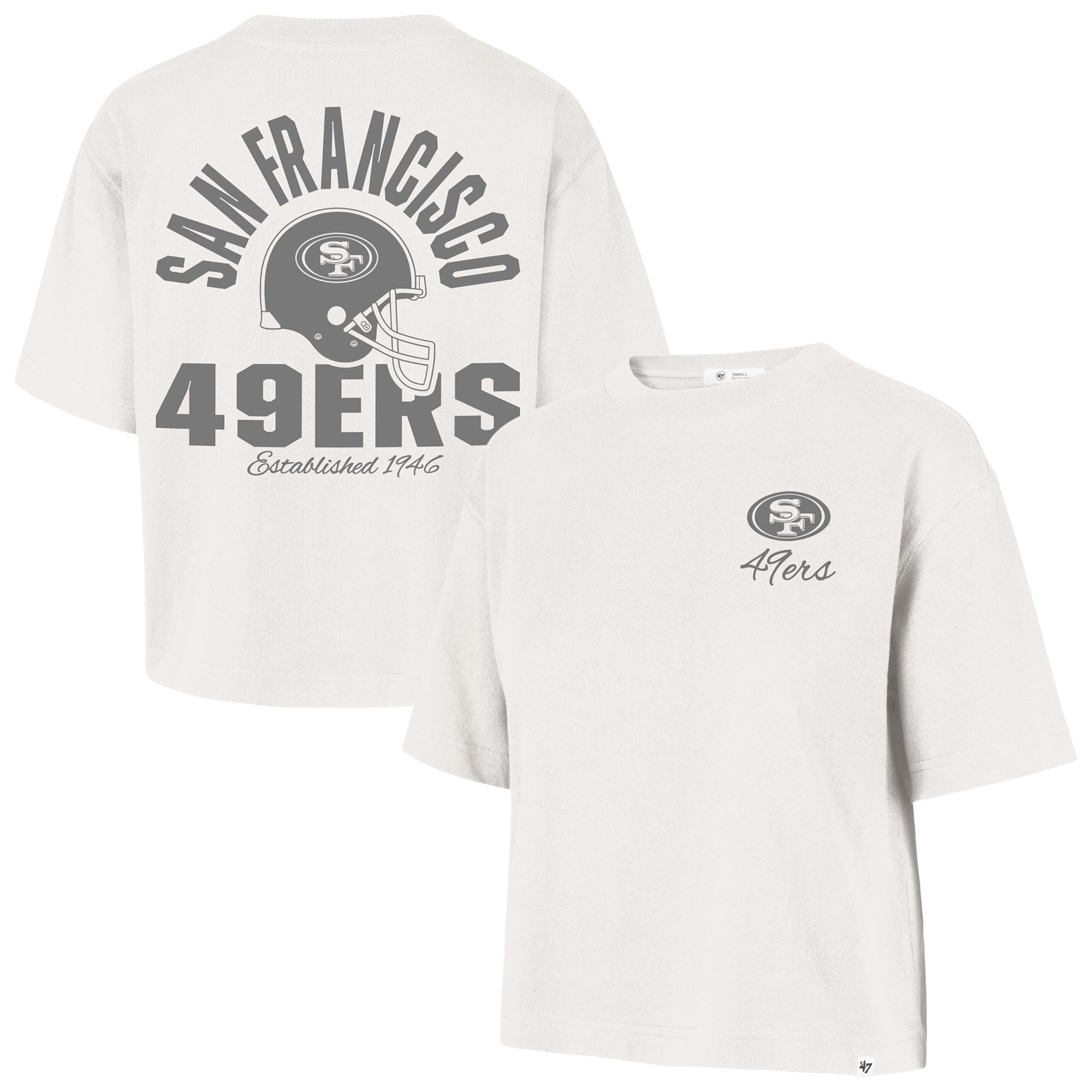 Women's '47 Stone San Francisco 49ers Photon Dust Foundational Reed City T-Shirt
