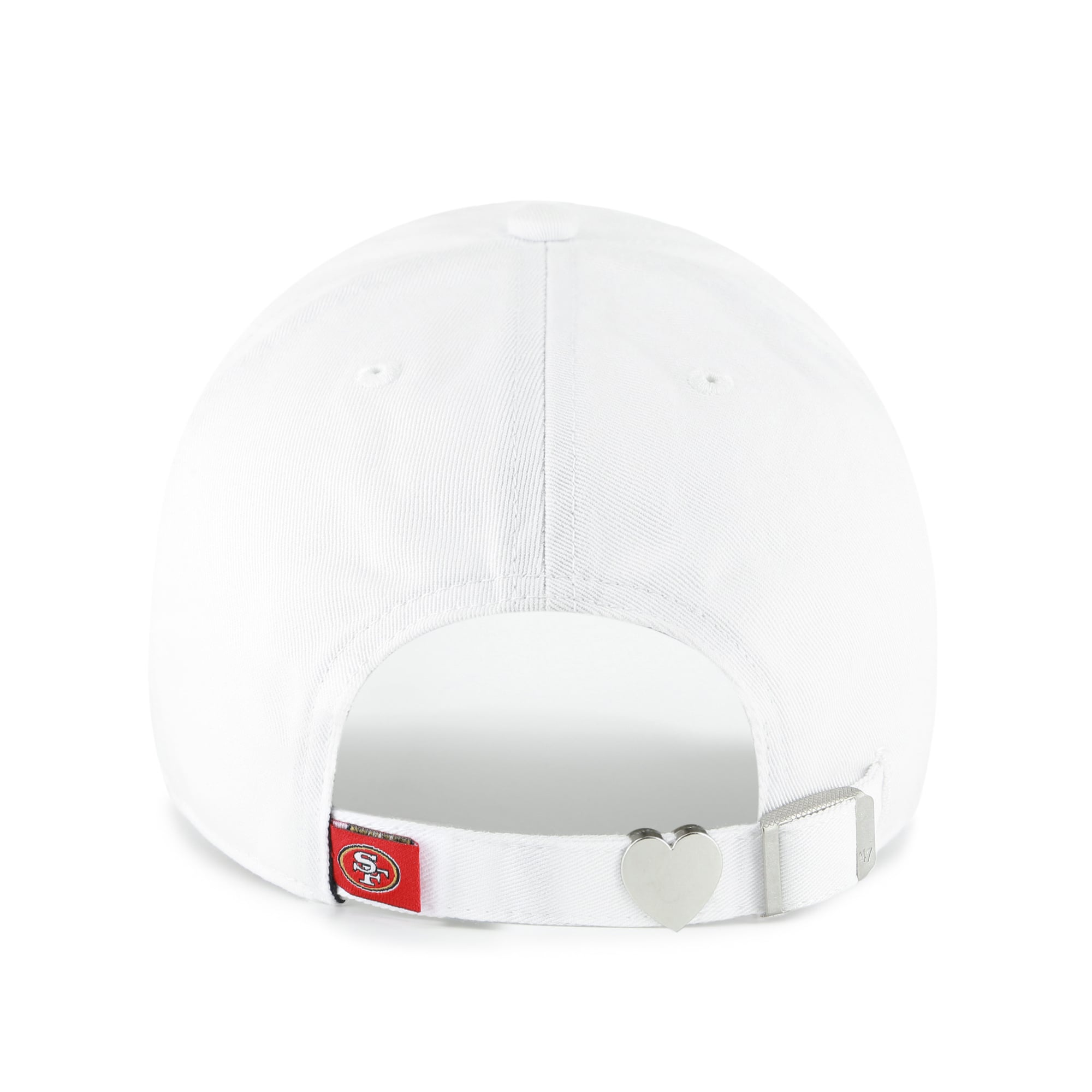 Women's '47 White San Francisco 49ers Trendy Script Clean Up Adjustable Hat