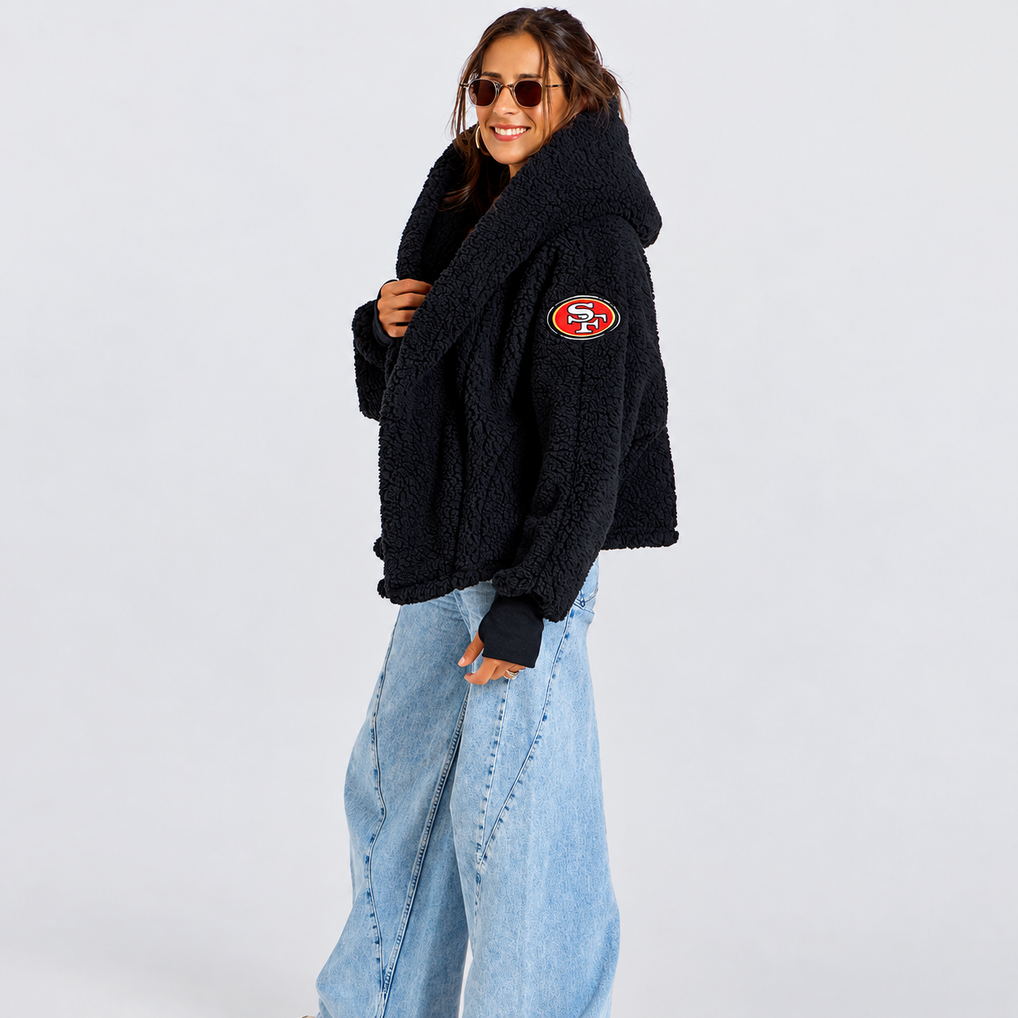 San Francisco 49ers by Jill Martin Women's Remix Cropped Chenille Patch ...