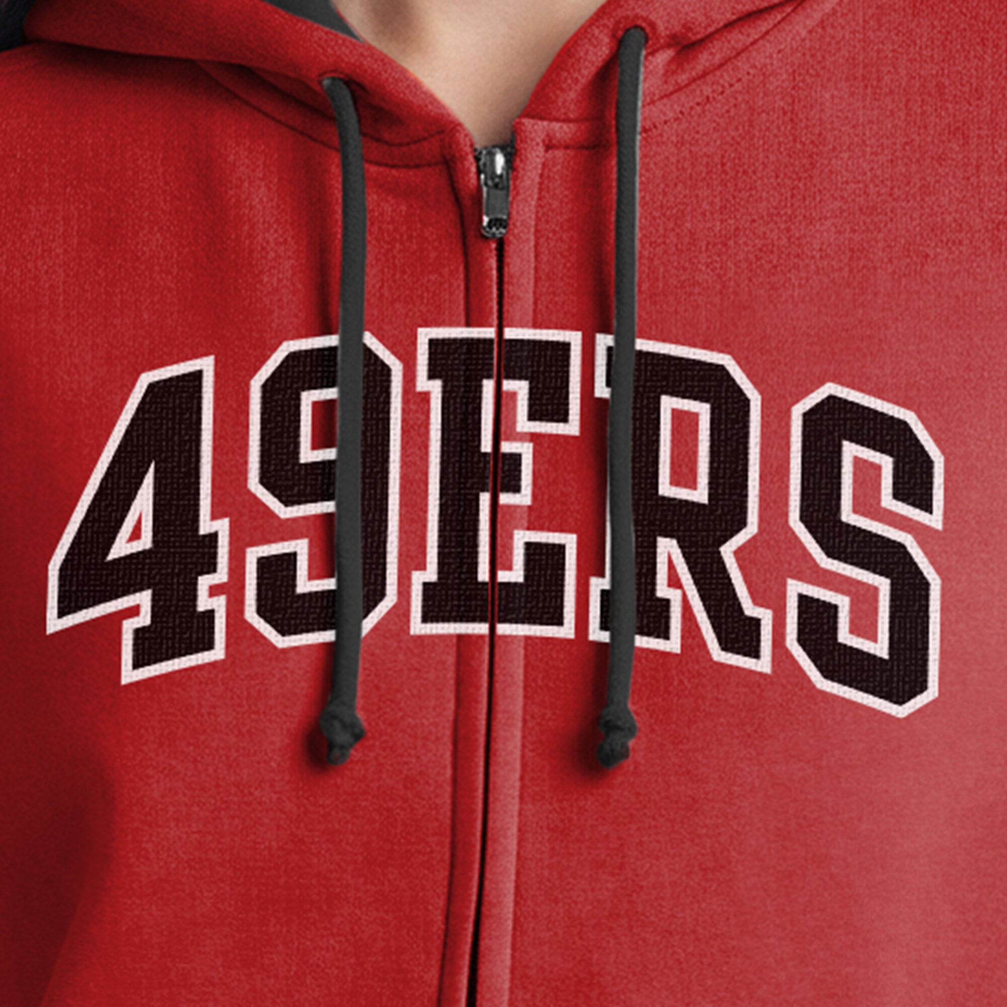 Sweat à capuche zippé Champion Scarlet San Francisco 49ers pour femme