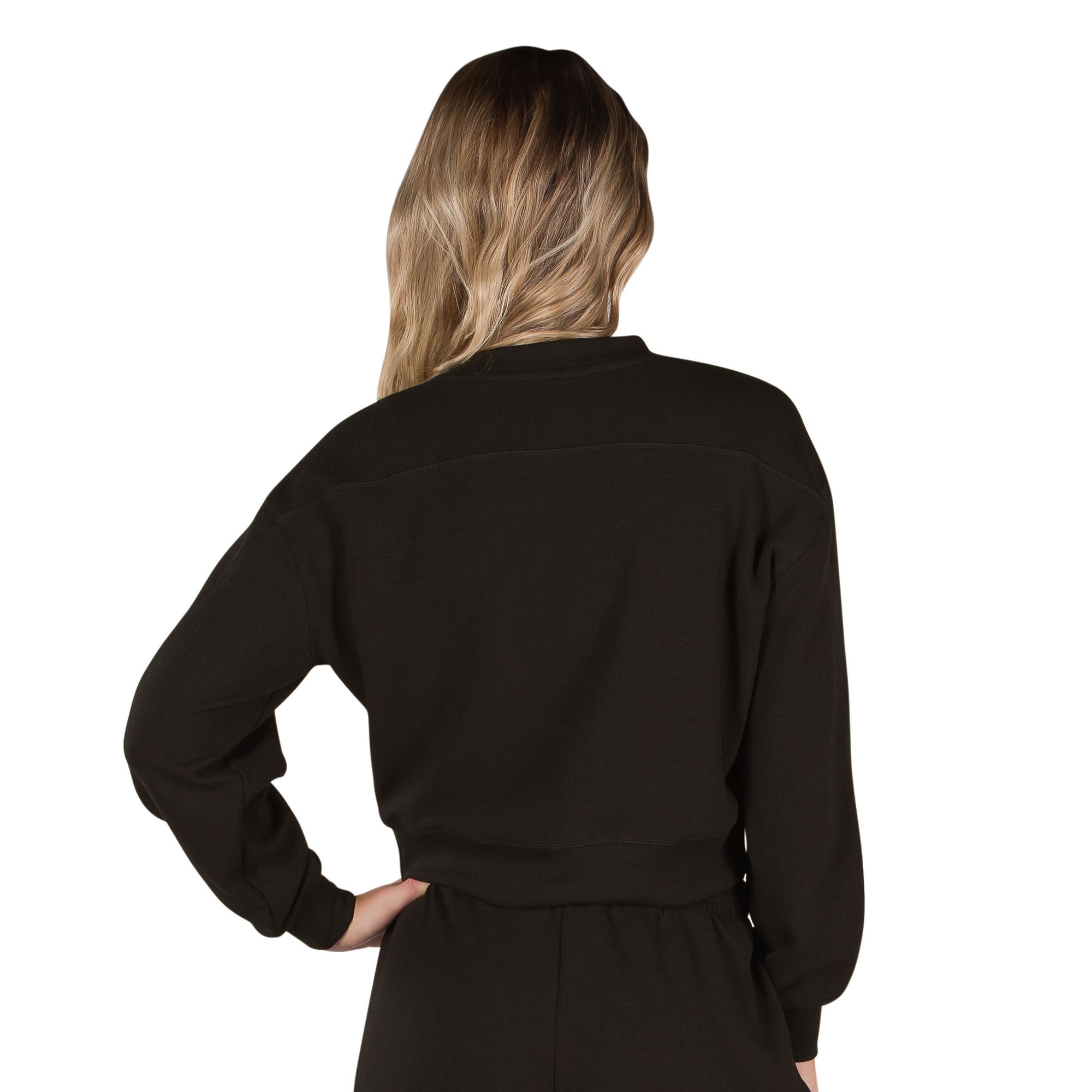 Haut court de détente à manches longues Kingston noir des 49ers San Francisco Concepts Sport pour femme