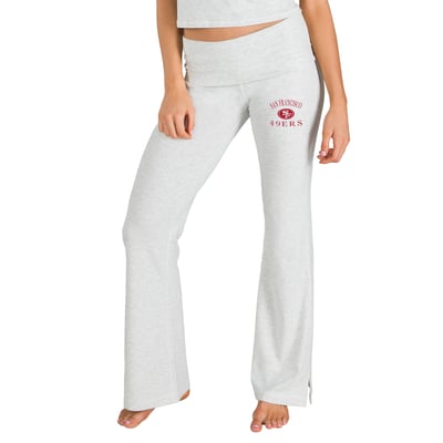  San Francisco 49ers Concepts Sport Women's Fray Flared Split Hem Pants - Gray