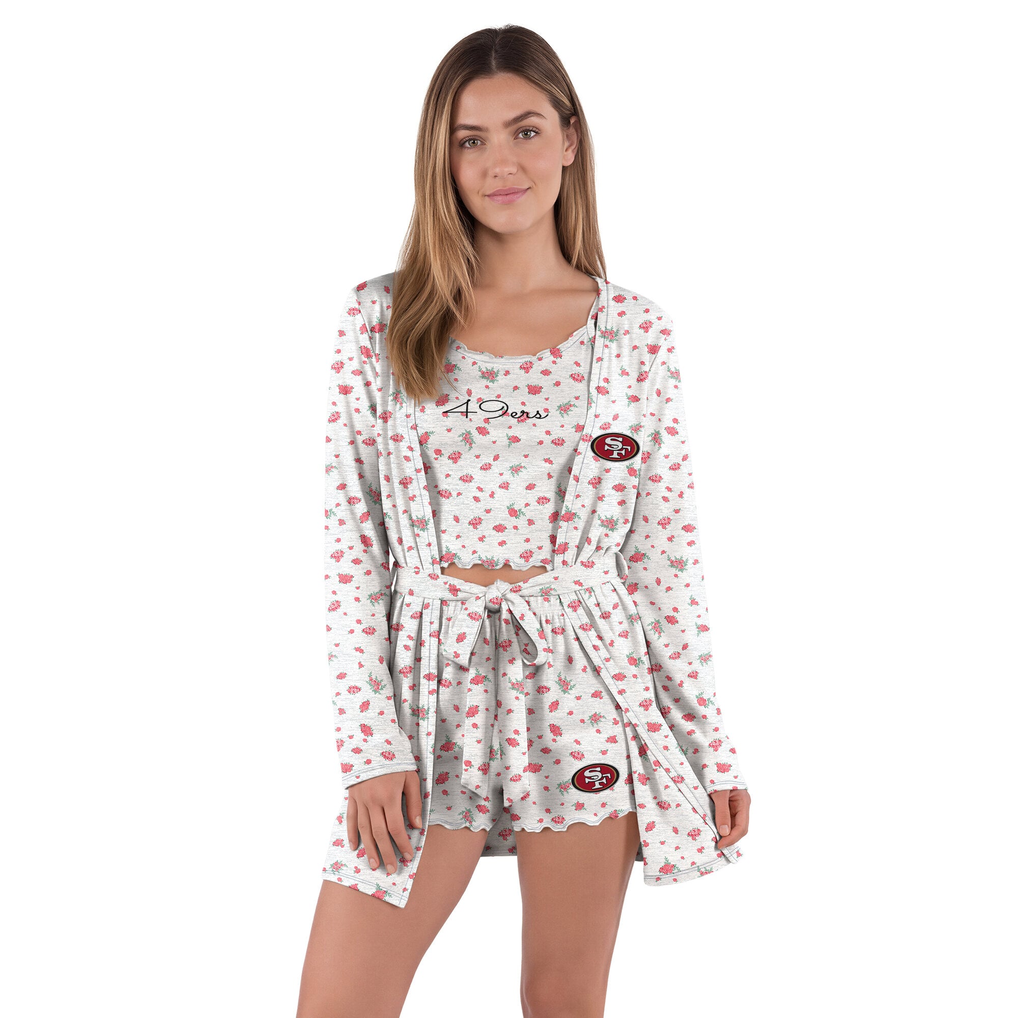 Women's Concepts Sport  Heather Gray/Scarlet San Francisco 49ers Cora Hacci Knit Sleep Set