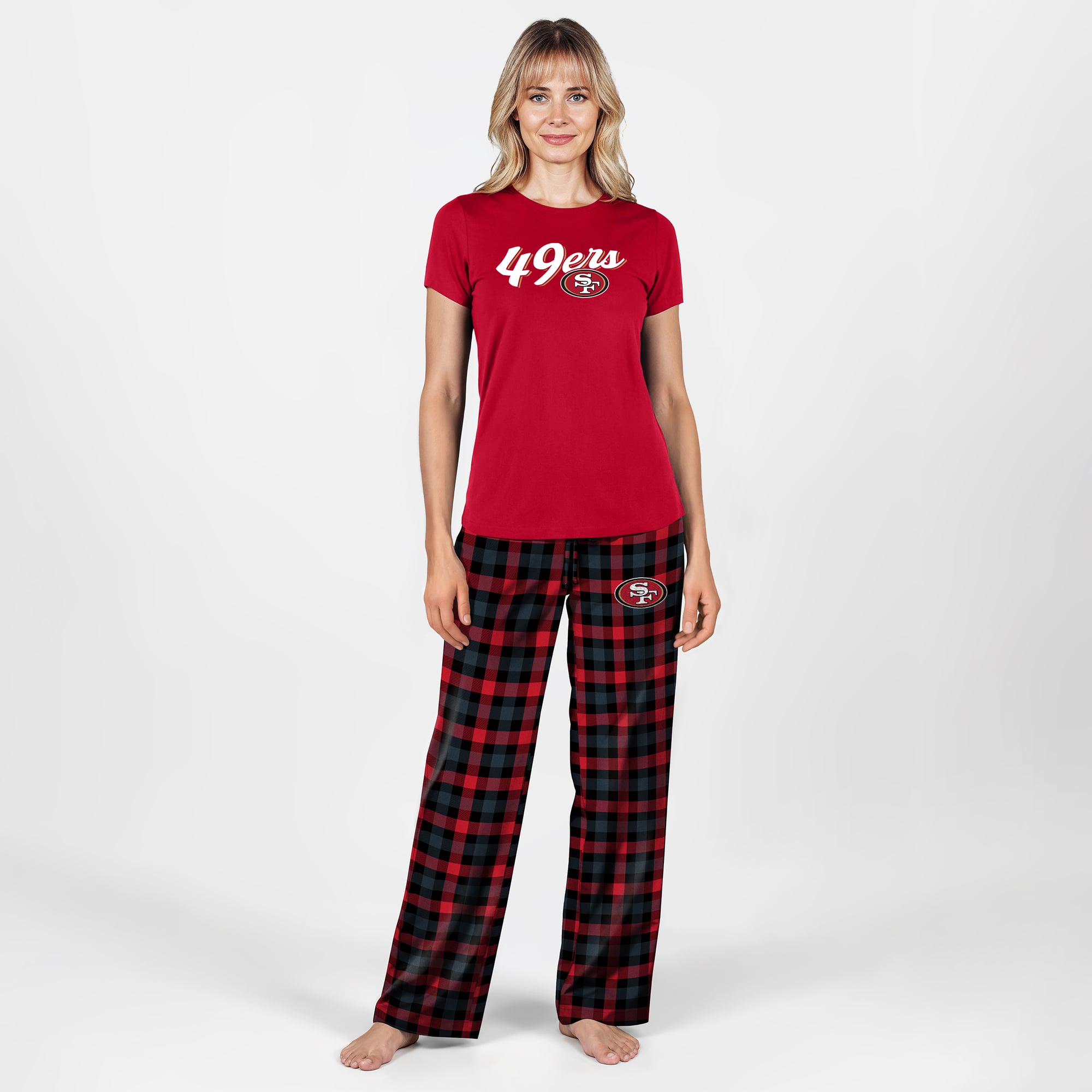 Women's Concepts Sport  Scarlet San Francisco 49ers Highland Sleep Set