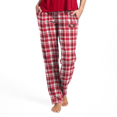  San Francisco 49ers Concepts Sport Women's Medley Plaid Pants - Scarlet