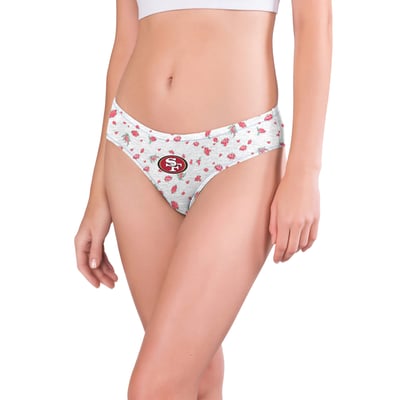  San Francisco 49ers Concepts Sport Women's Cora Allover Print Knit Panty - White