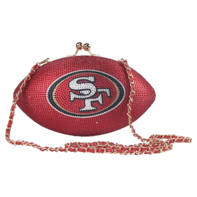  San Francisco 49ers FABGATING by Cuce Women's Team Color Crystal Football Purse - Scarlet