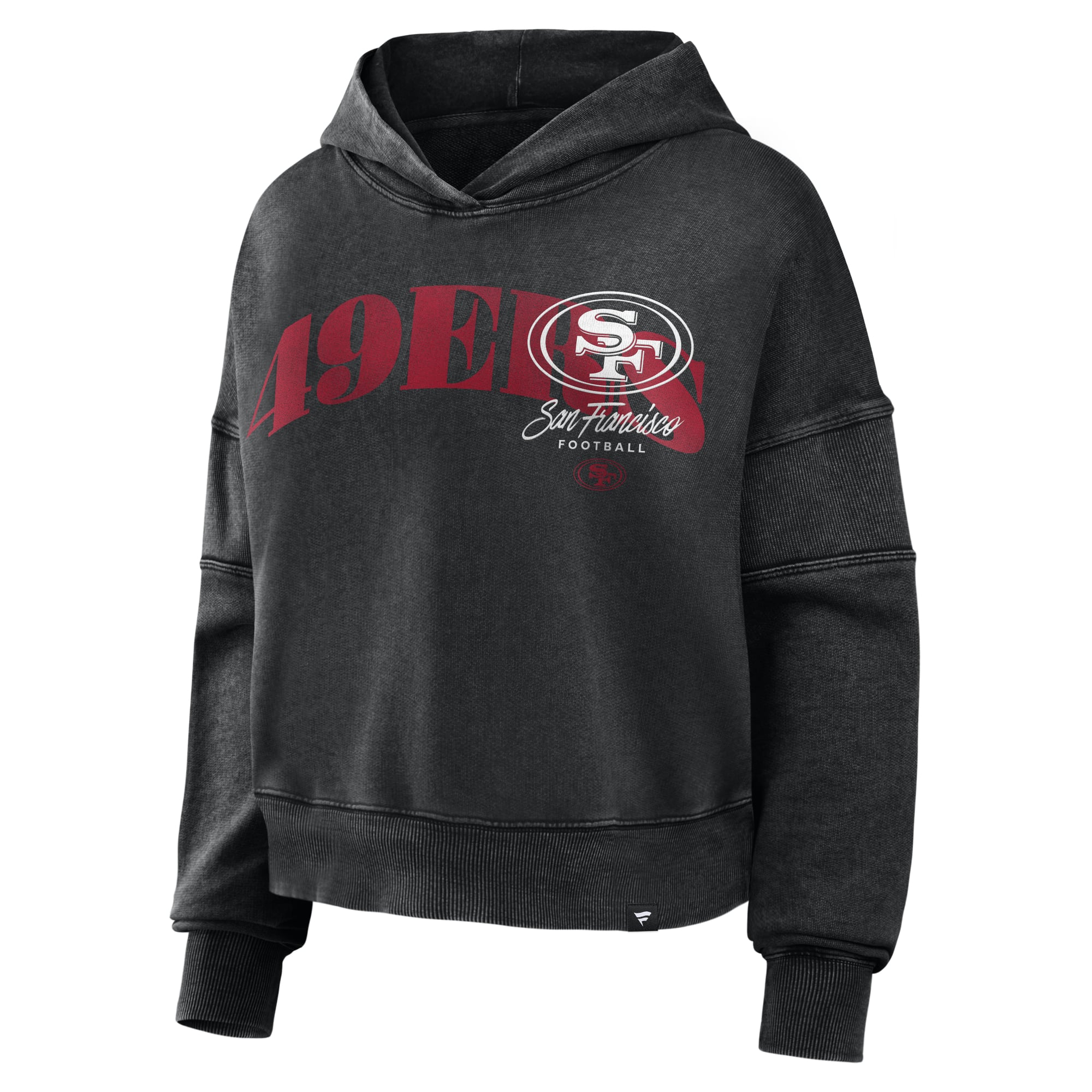 Sweat à capuche Fanatics noir pour femme, modèle Counter Run des 49ers de San Francisco