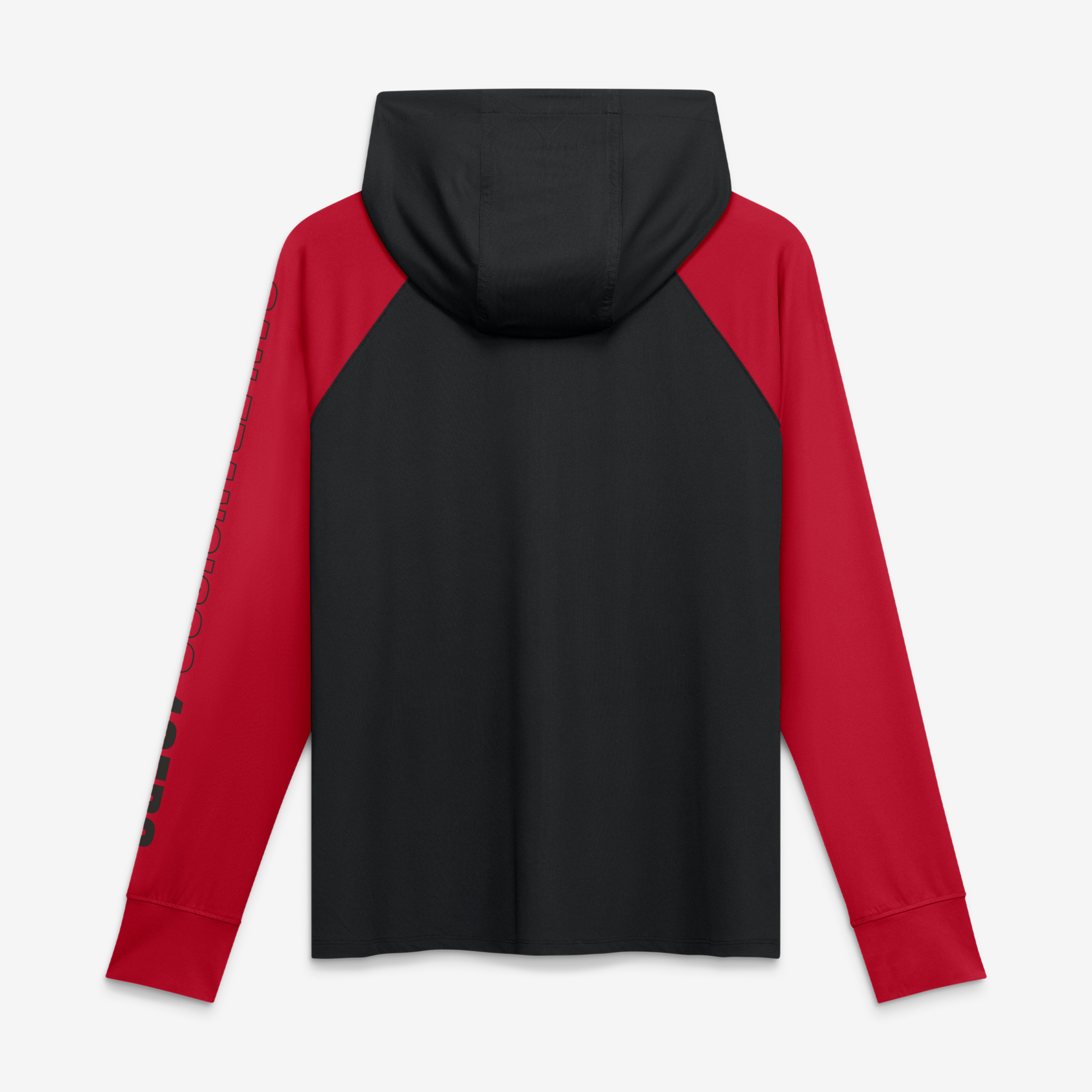Women's Fanatics Black/Scarlet San Francisco 49ers Cornerback Blitz​ Raglan Full-Zip Hoodie