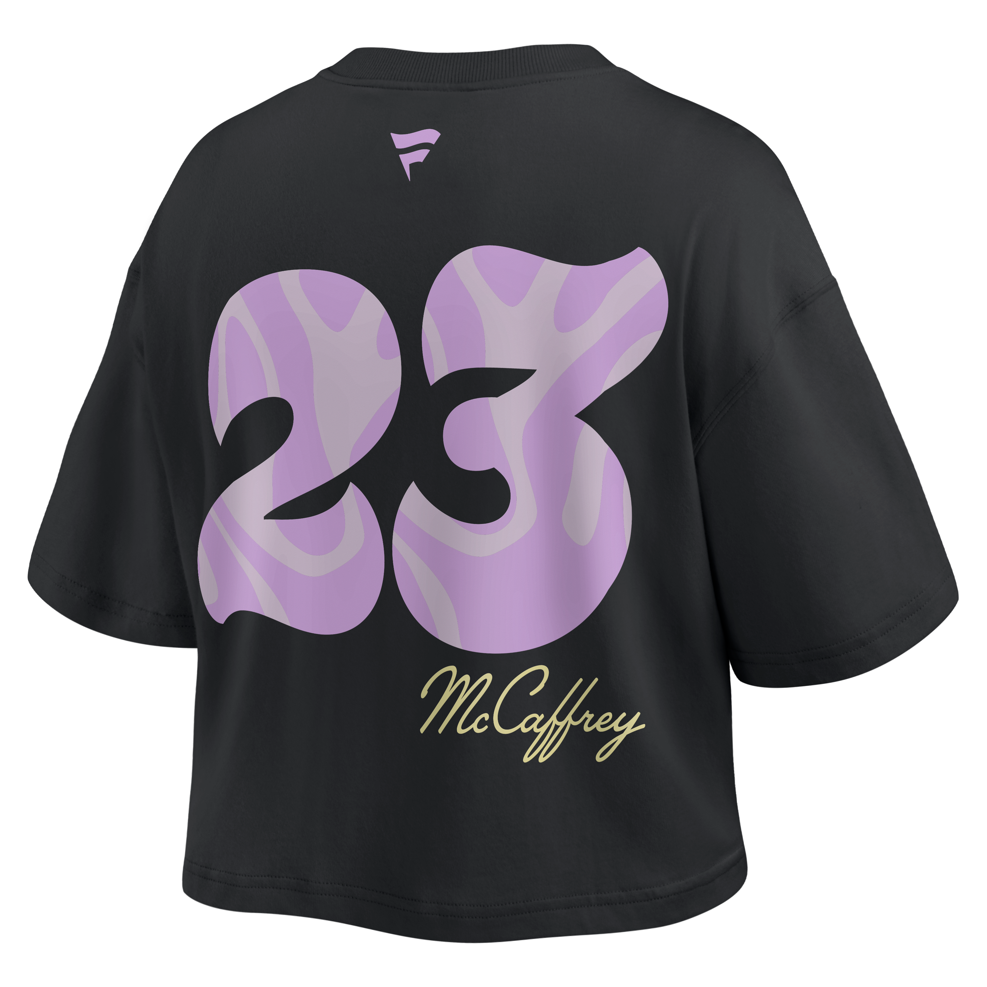T-shirt court noir Christian McCaffrey des 49ers de San Francisco pour femmes (Fanatics)
