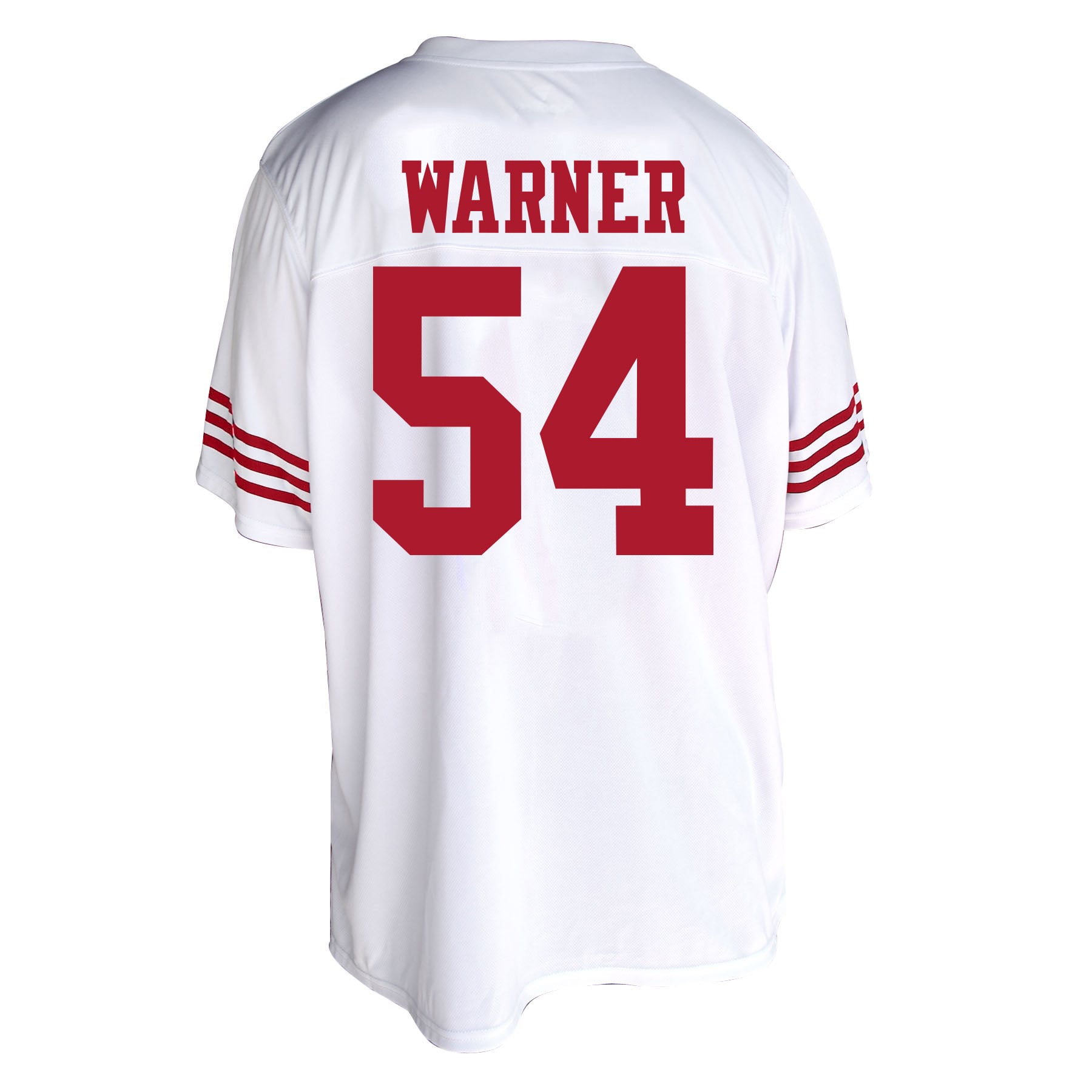 Maillot de mode grande taille Fred Warner blanc des 49ers San Francisco pour femmes (Fanatics)