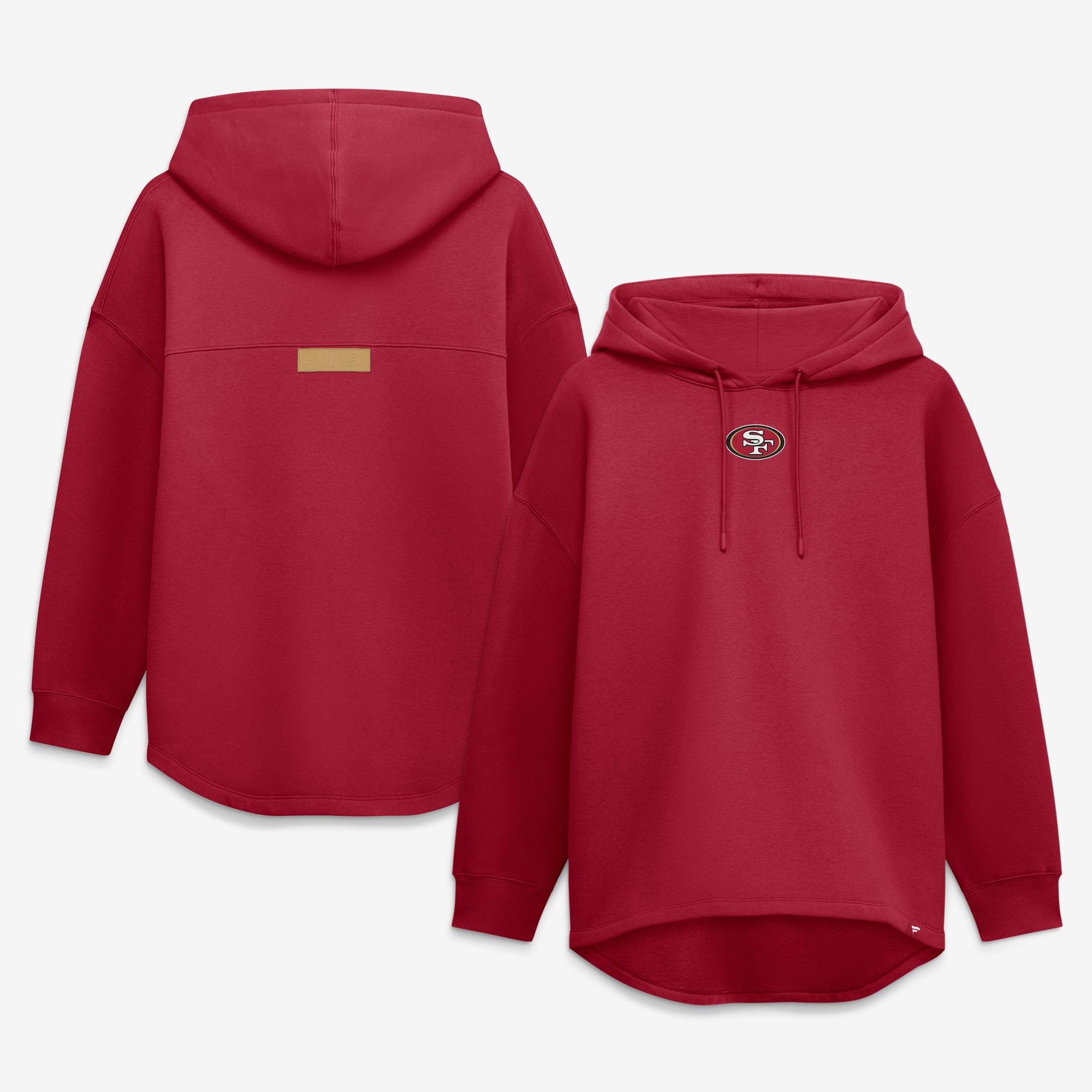 Women's Fanatics Scarlet San Francisco 49ers Oversized Tunic Hoodie