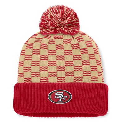  San Francisco 49ers Fanatics Women's Relic Cuffed Knit Hat with Pom - Scarlet