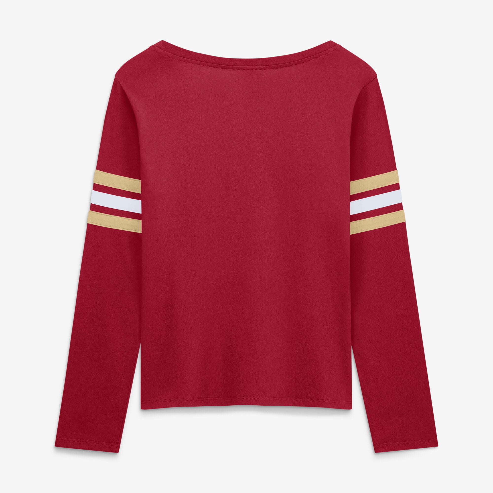 Women's Fanatics  Scarlet San Francisco 49ers Team First Coverage Scheme Lace-Up Long Sleeve T-Shirt