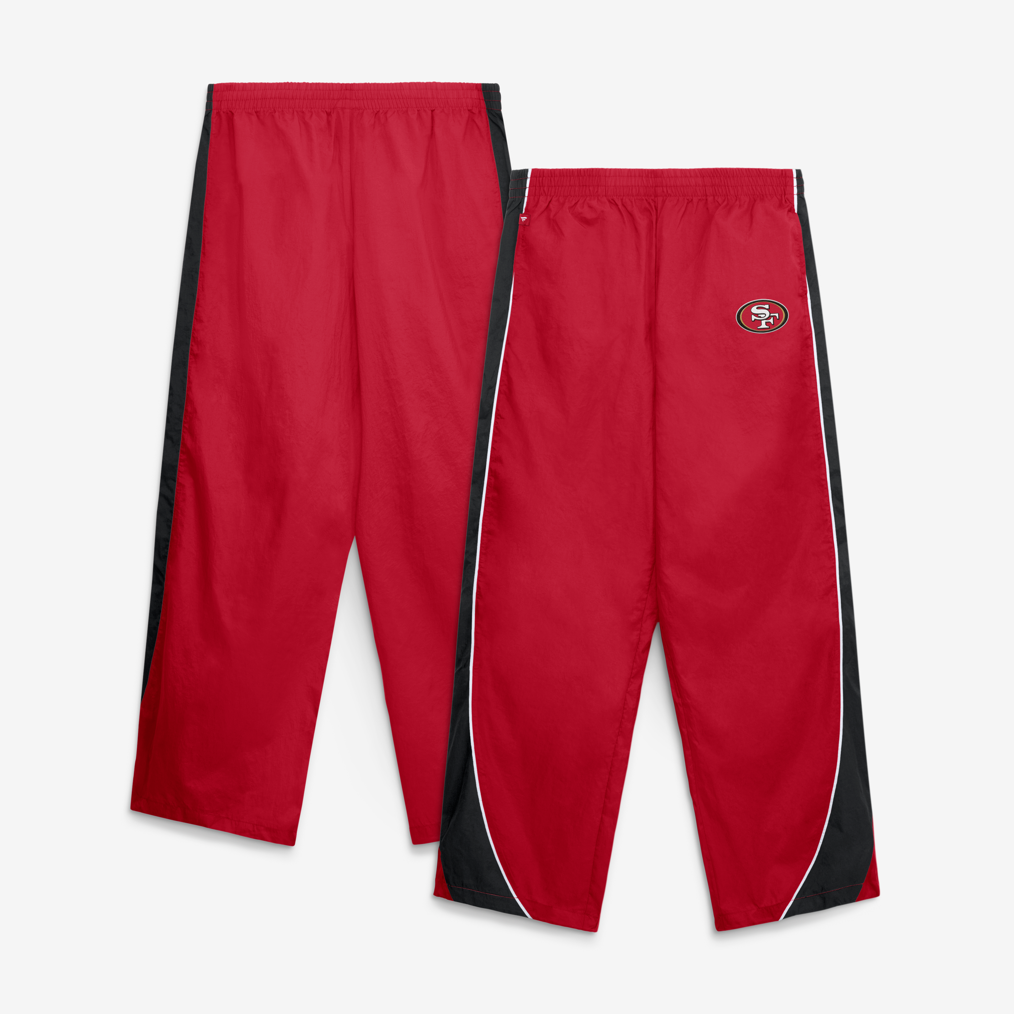 Women's Fanatics Scarlet/Black San Francisco 49ers Team First Backwards Lateral Nylon Pants