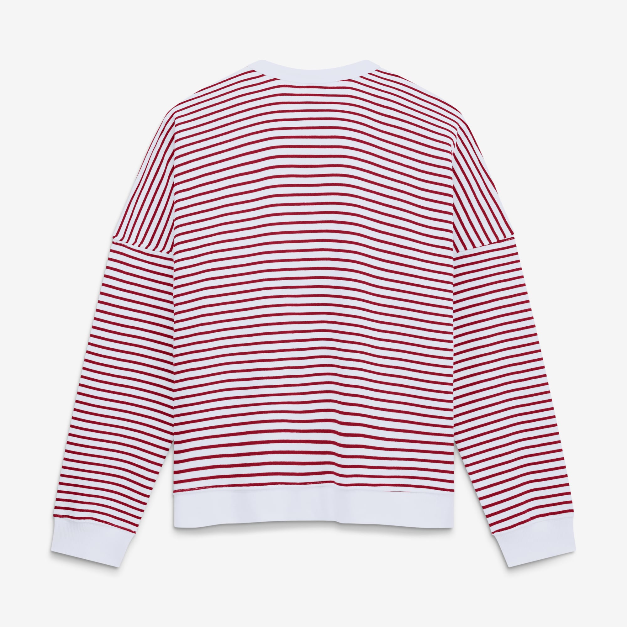 Sweat-shirt oversize rayé blanc/écarlate San Francisco 49ers pour femme (Fanatics)