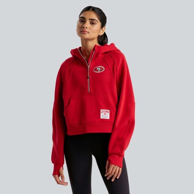  San Francisco 49ers lululemon Women's Scuba Oversized Half-Zip Hoodie - College Crimson
