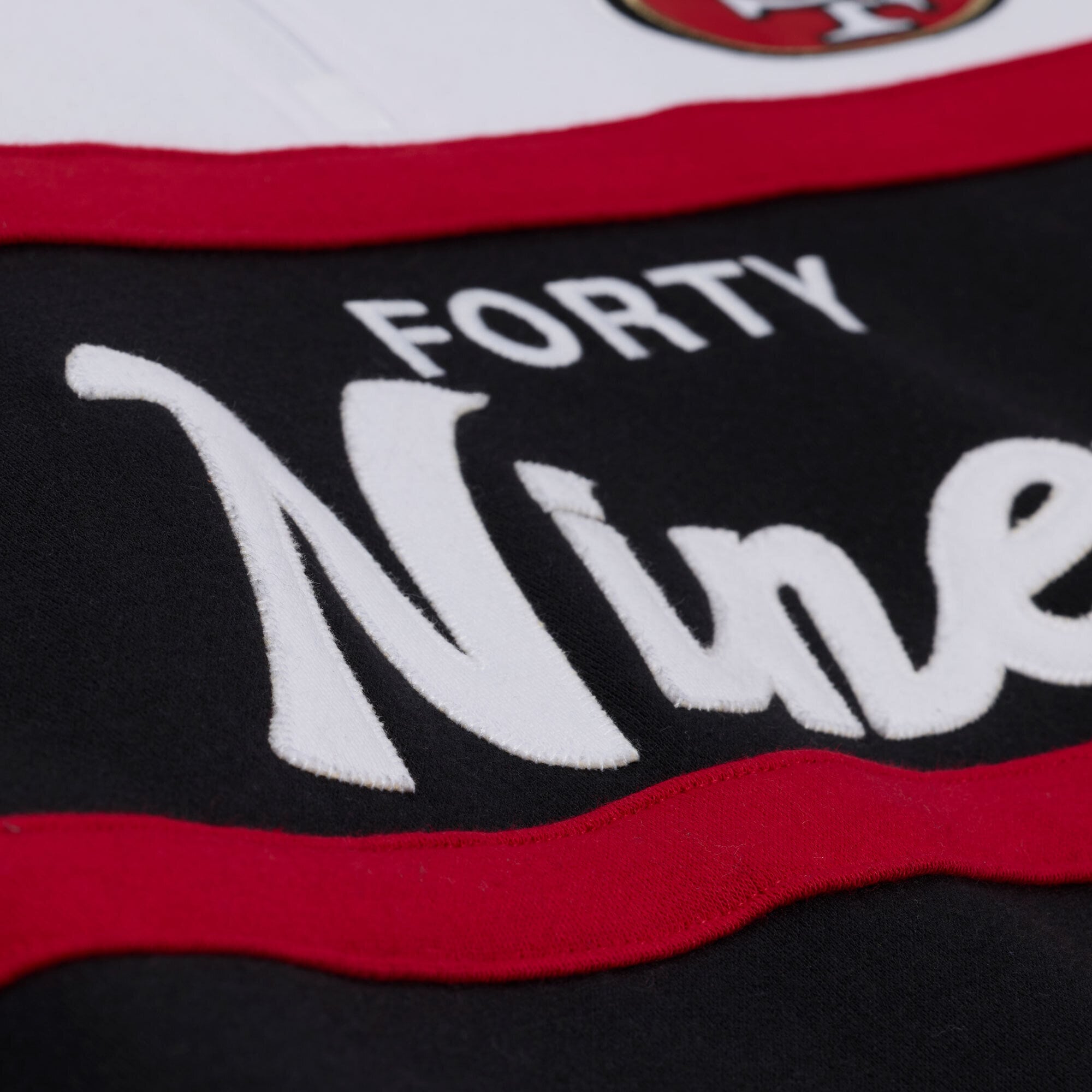 Pull à col zippé Mitchell & Ness noir pour femme, modèle San Francisco 49ers Head Coach