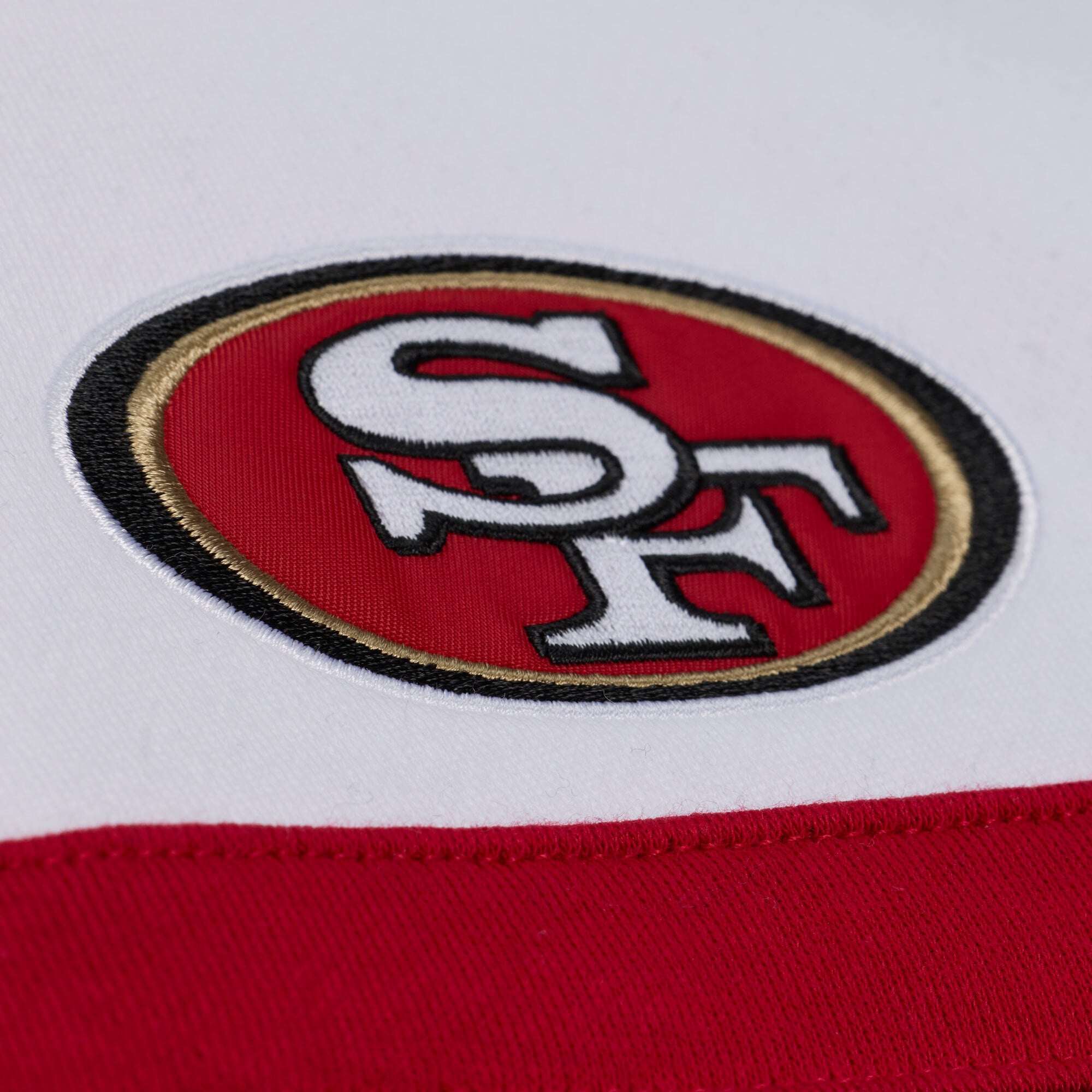 Pull à col zippé Mitchell & Ness noir pour femme, modèle San Francisco 49ers Head Coach