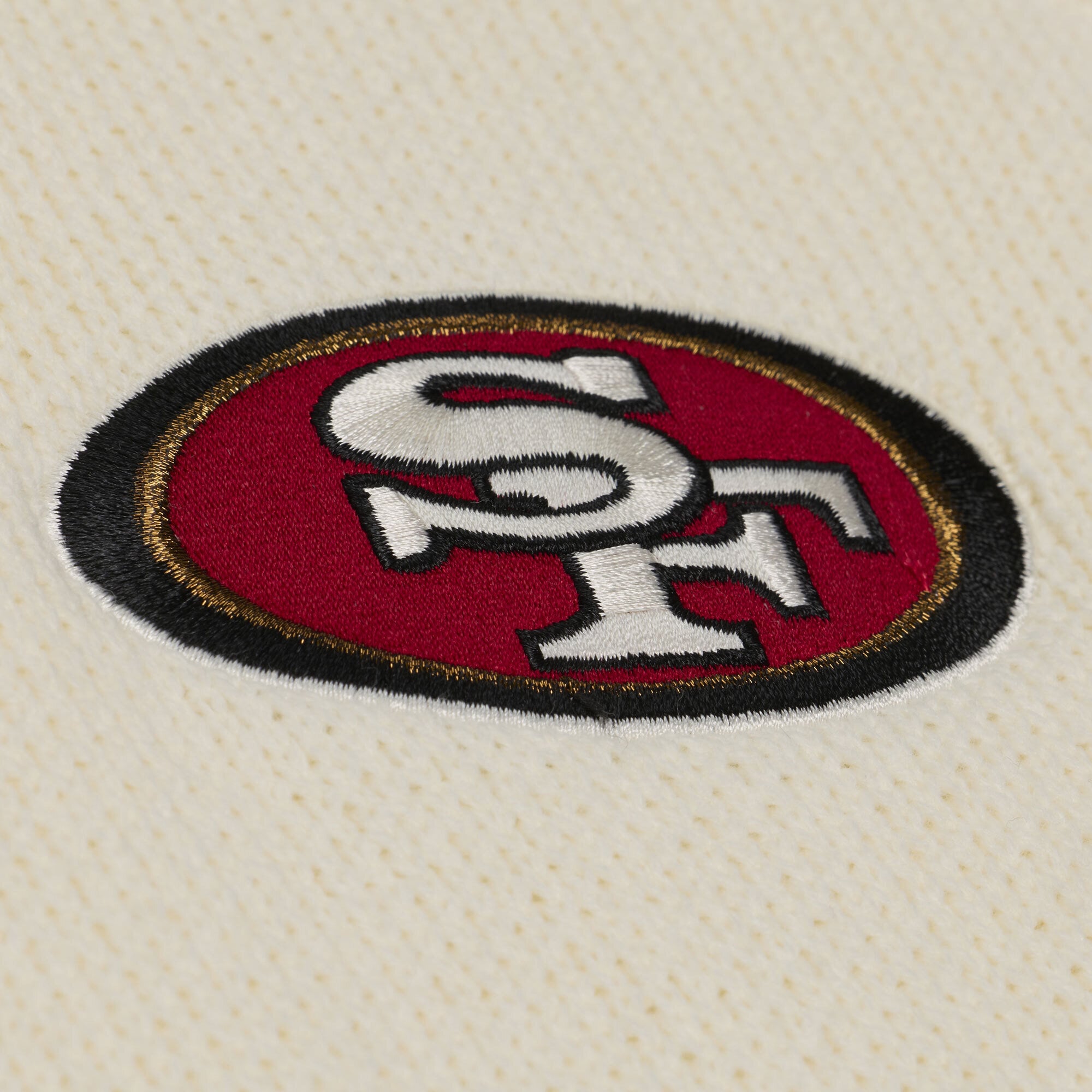 Women's Mitchell & Ness Cream San Francisco 49ers Retro Roots V-Neck Sweater Vest