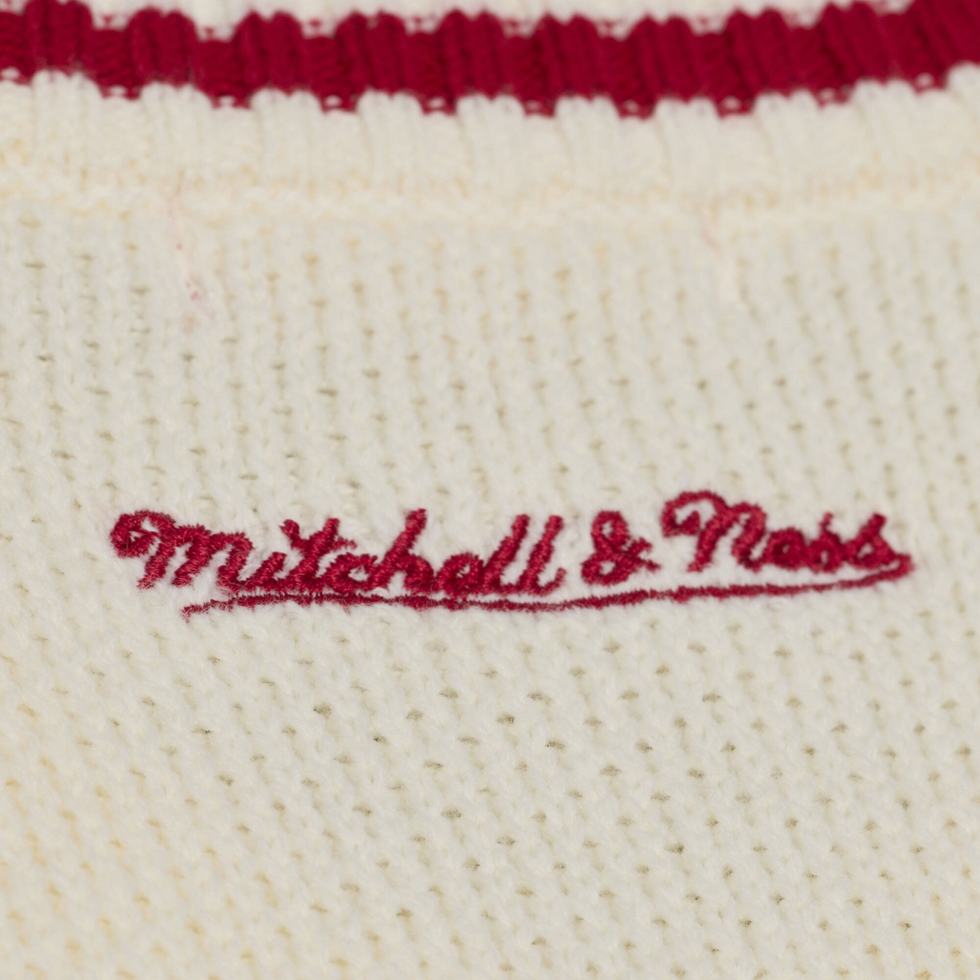 Women's Mitchell & Ness Cream San Francisco 49ers Retro Roots V-Neck Sweater Vest