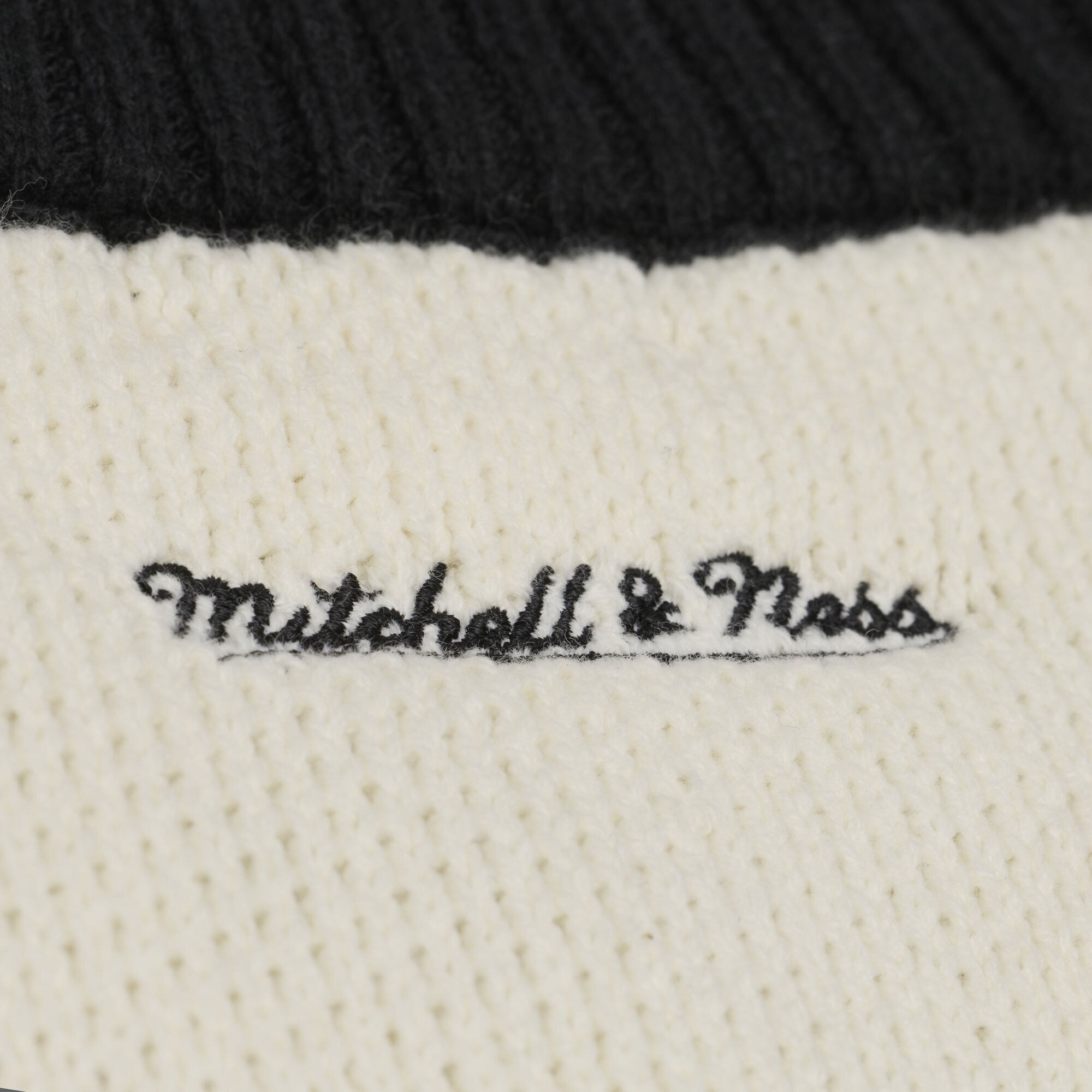Women's Mitchell & Ness Cream/Black San Francisco 49ers Retro Roots V-Neck Sweater