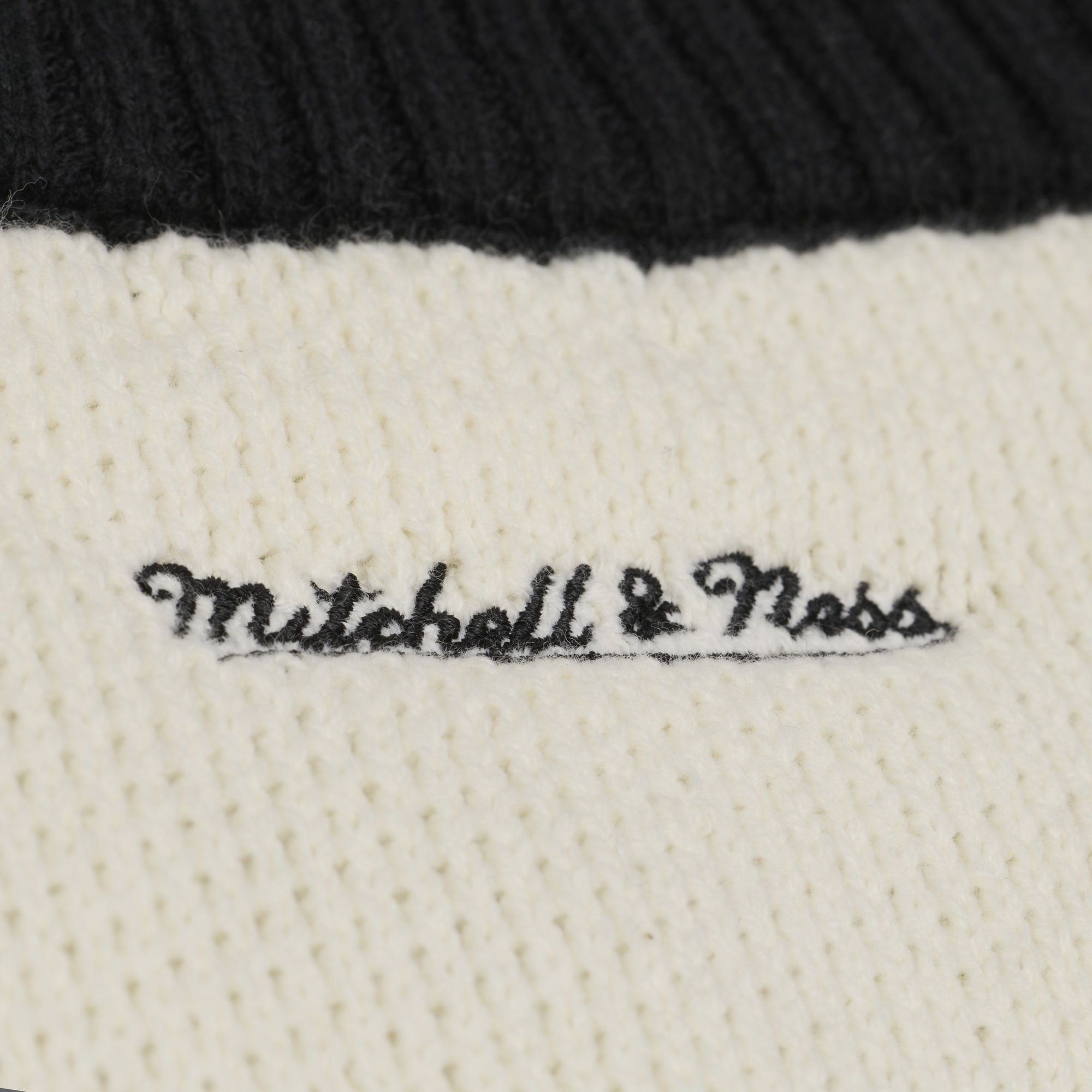 Women's Mitchell & Ness Cream/Black San Francisco 49ers Retro Roots V-Neck Sweater