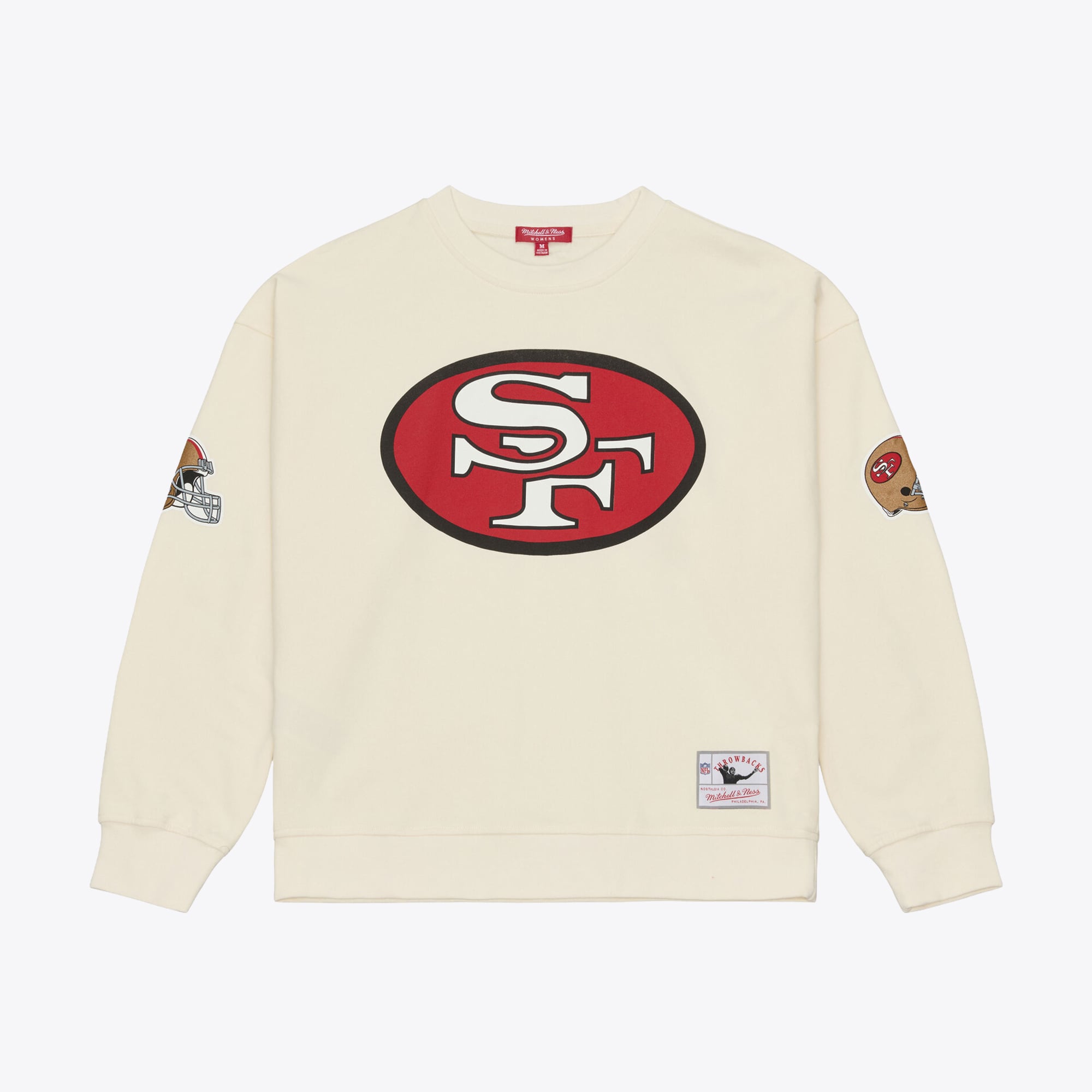 Sweat-shirt Mitchell & Ness Jerry Rice Cream pour femme, avec nom et numéro des 49ers de San Francisco