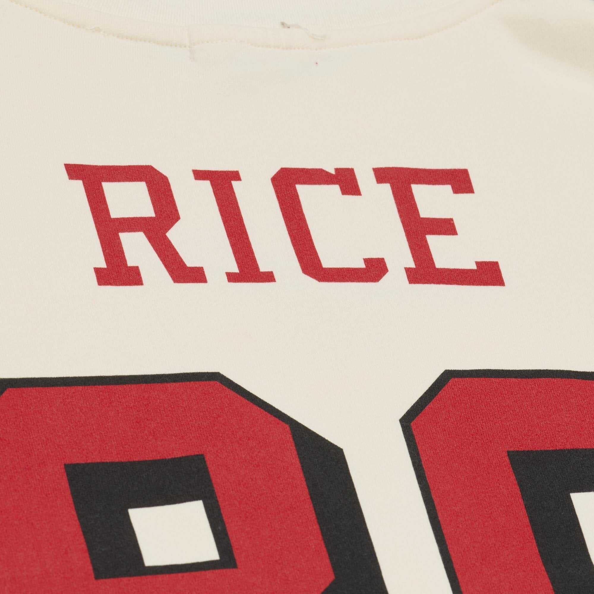 Sweat-shirt Mitchell & Ness Jerry Rice Cream pour femme, avec nom et numéro des 49ers de San Francisco