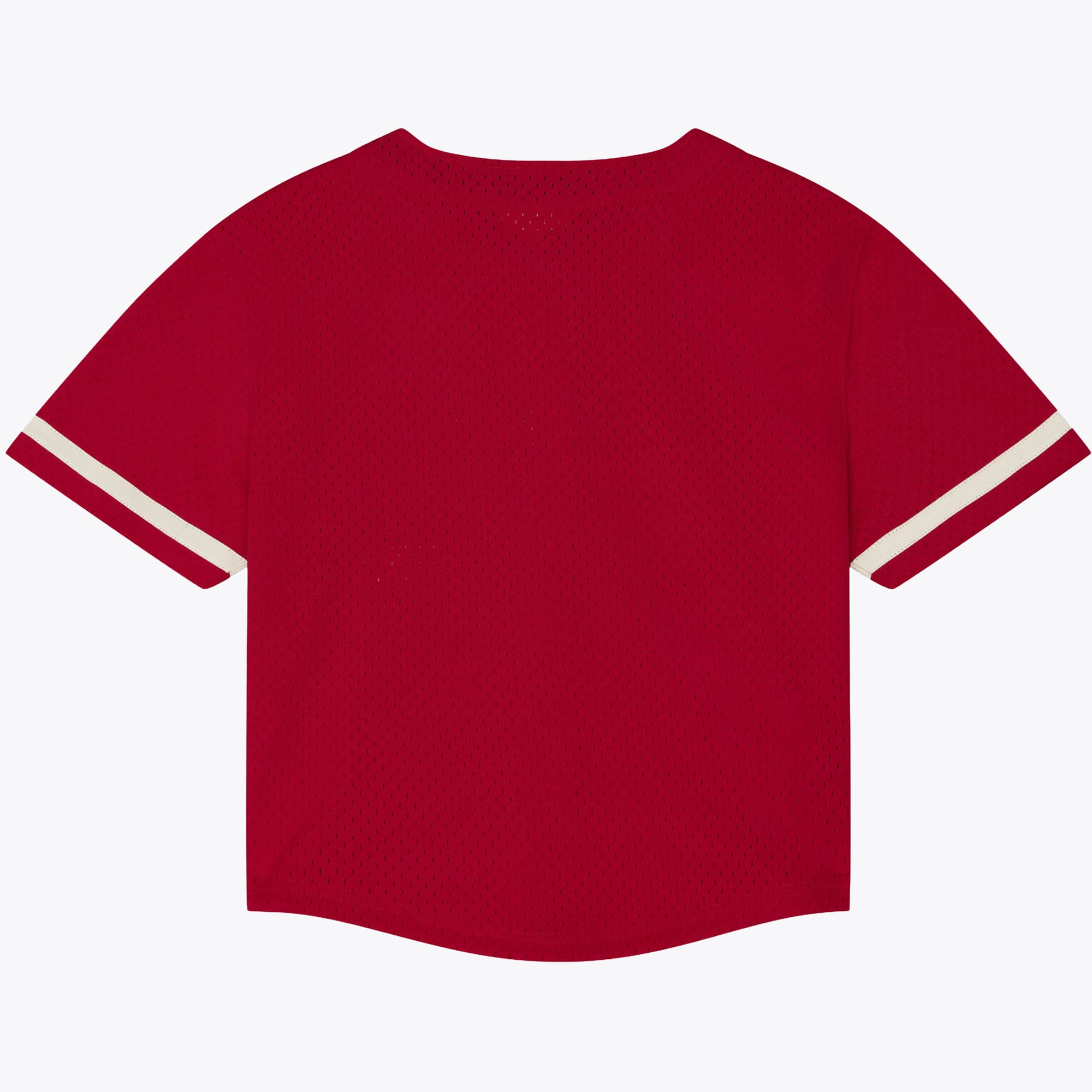 Maillot de baseball rétro Roots écarlate Mitchell & Ness pour femmes des 49ers San Francisco