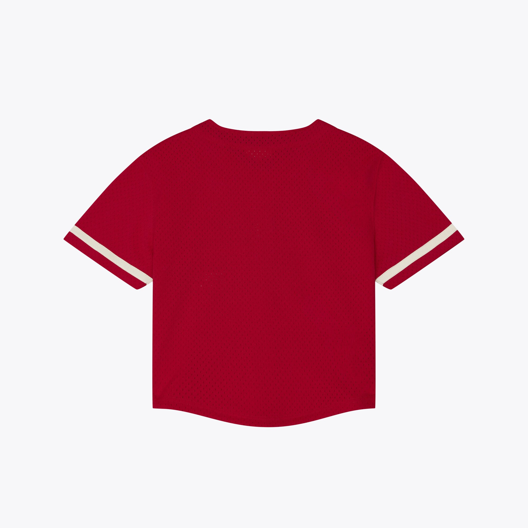 Women's Mitchell & Ness Scarlet San Francisco 49ers Retro Roots Baseball Jersey