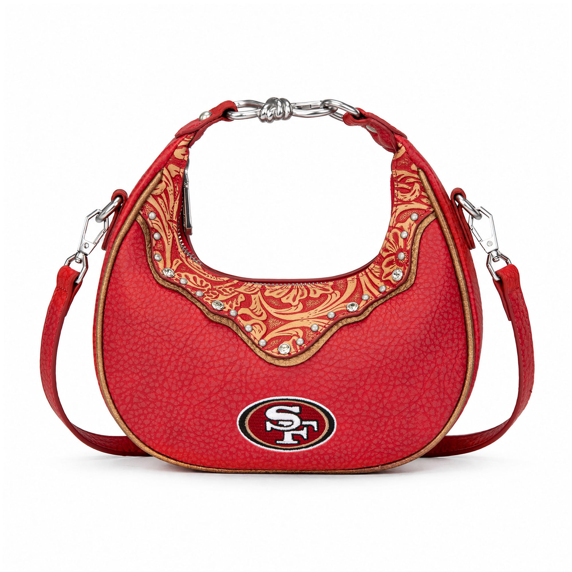Sac à bandoulière Montana West pour femme, motif croissant des 49ers de San Francisco