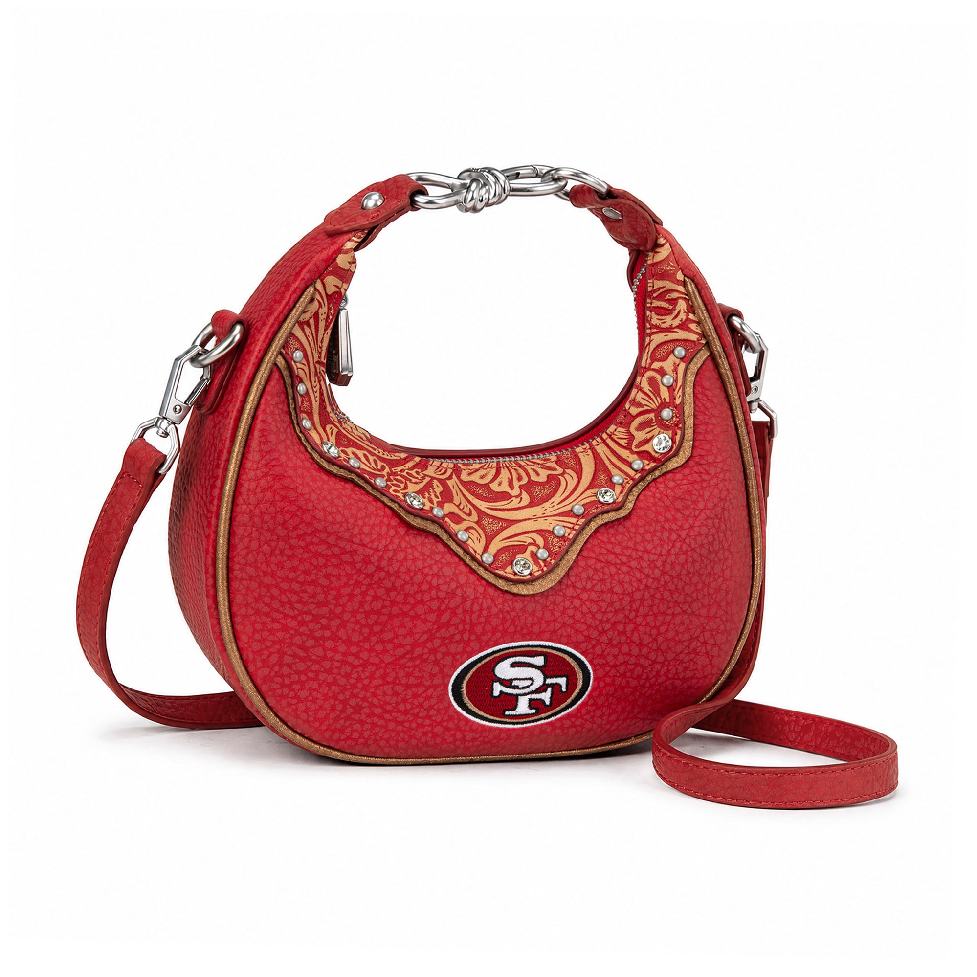 Sac à bandoulière Montana West pour femme, motif croissant des 49ers de San Francisco